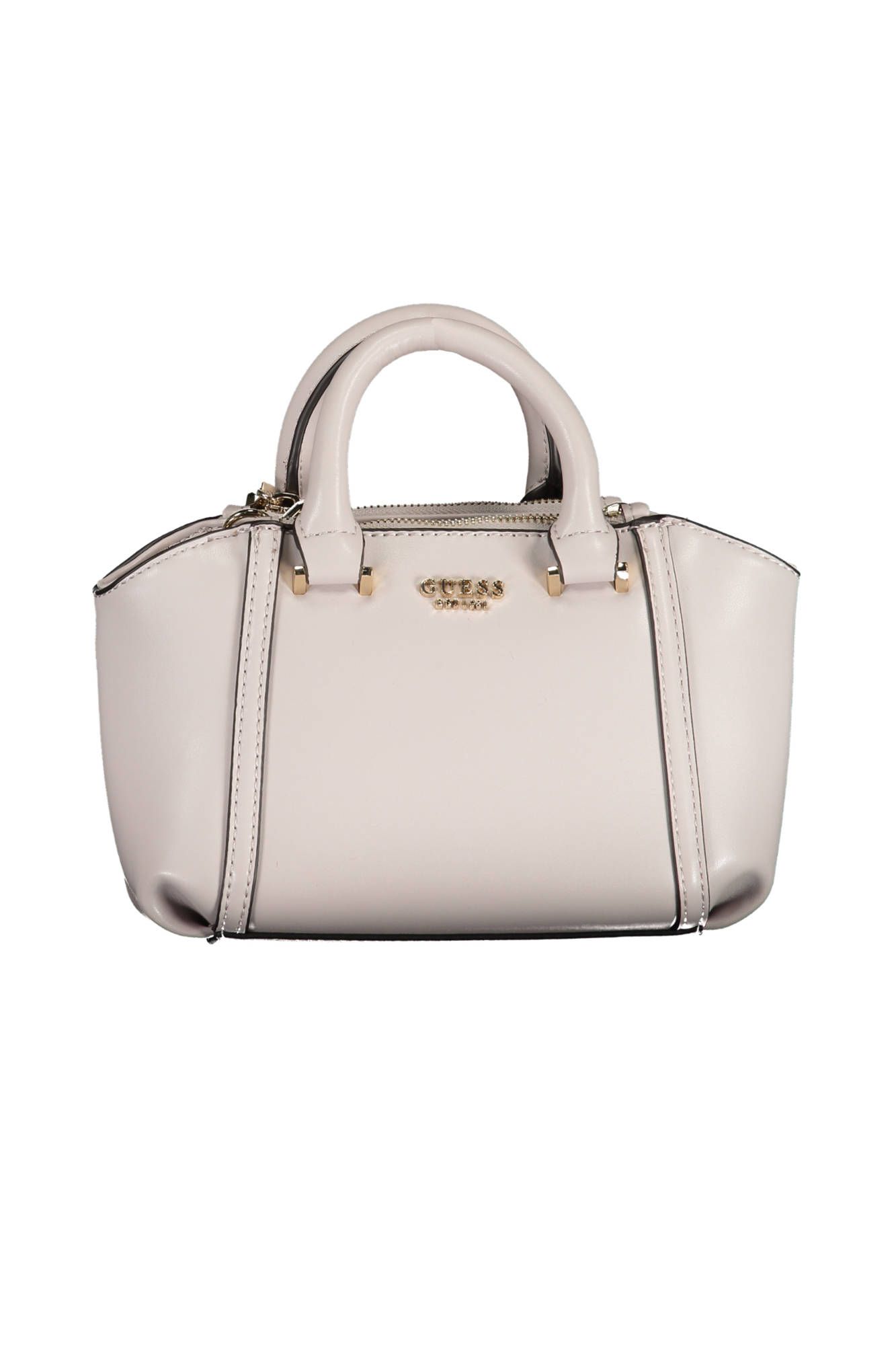Gray Polyurethane Women Handbag