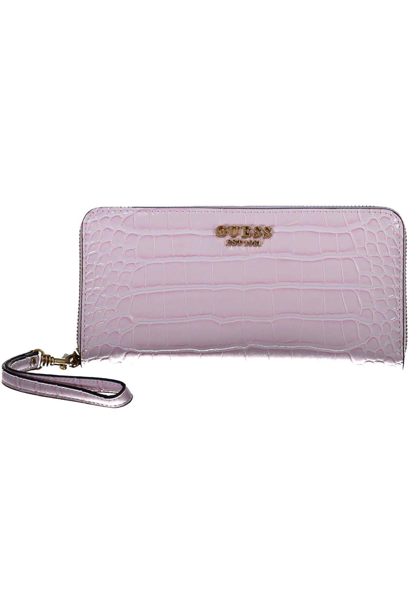 Pink Polyurethane Women Wallet