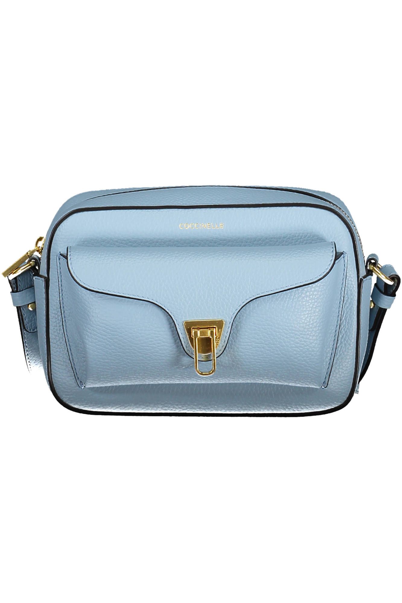 Light Blue Leather Women Handbag