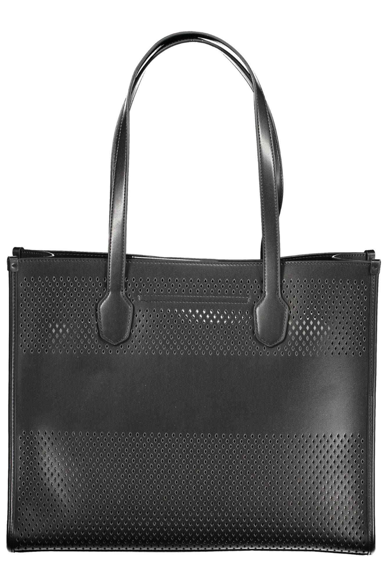 2394629.jpg Black Polyethylene Women Handbag - Image 2
