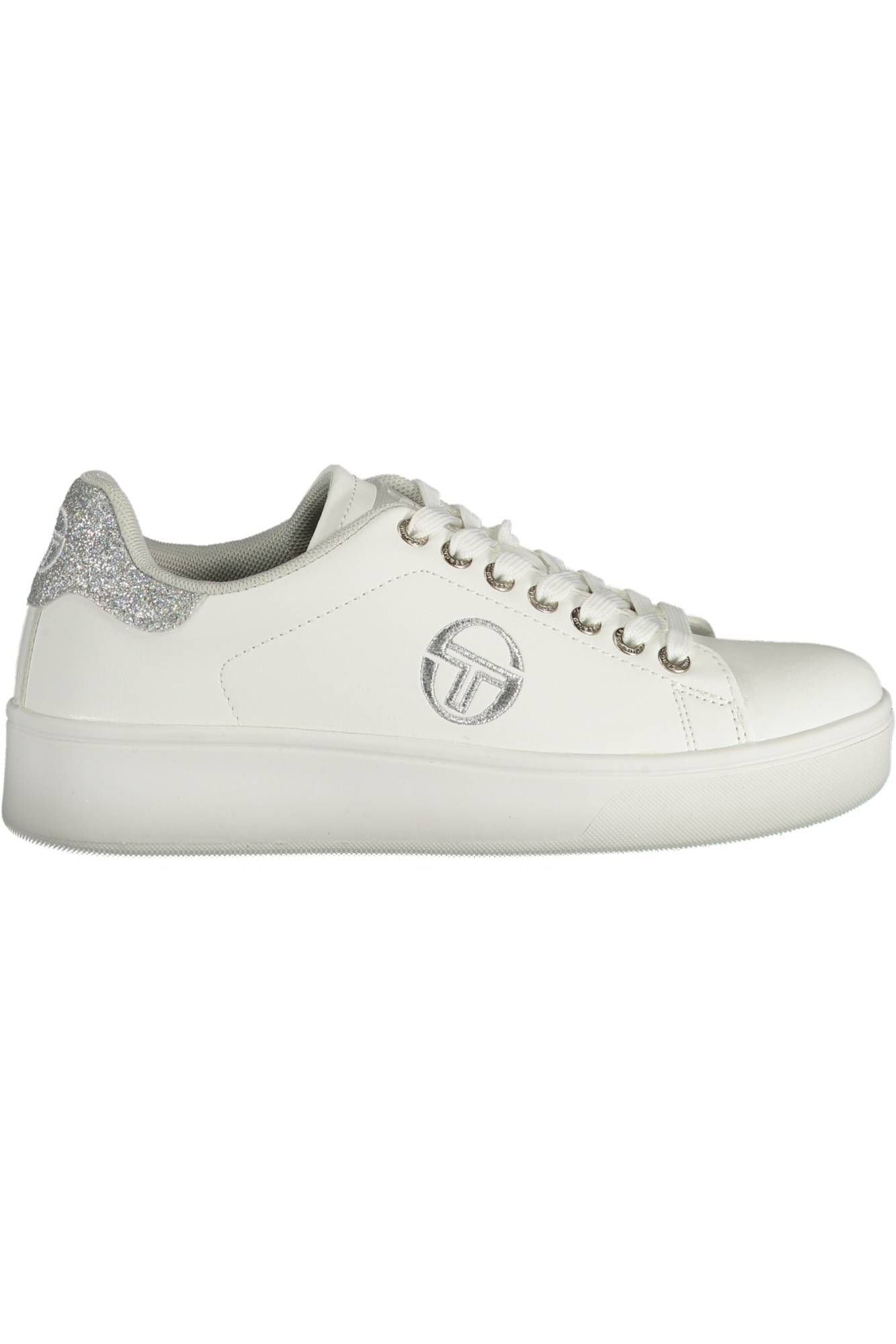 White Polyester Women Sneaker