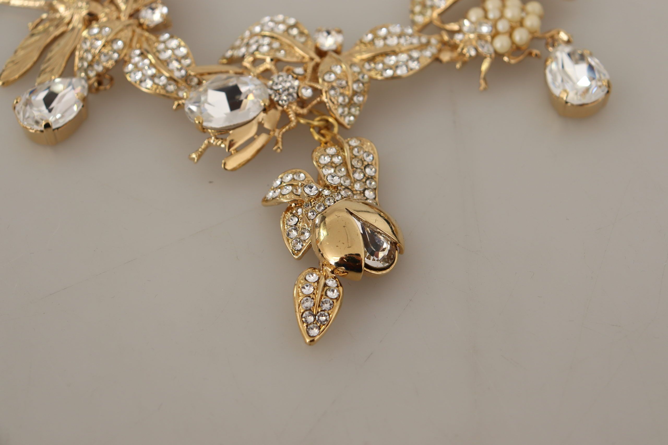 2855632.jpg Elegant Sicily Floral Bug Statement Necklace - Image 5
