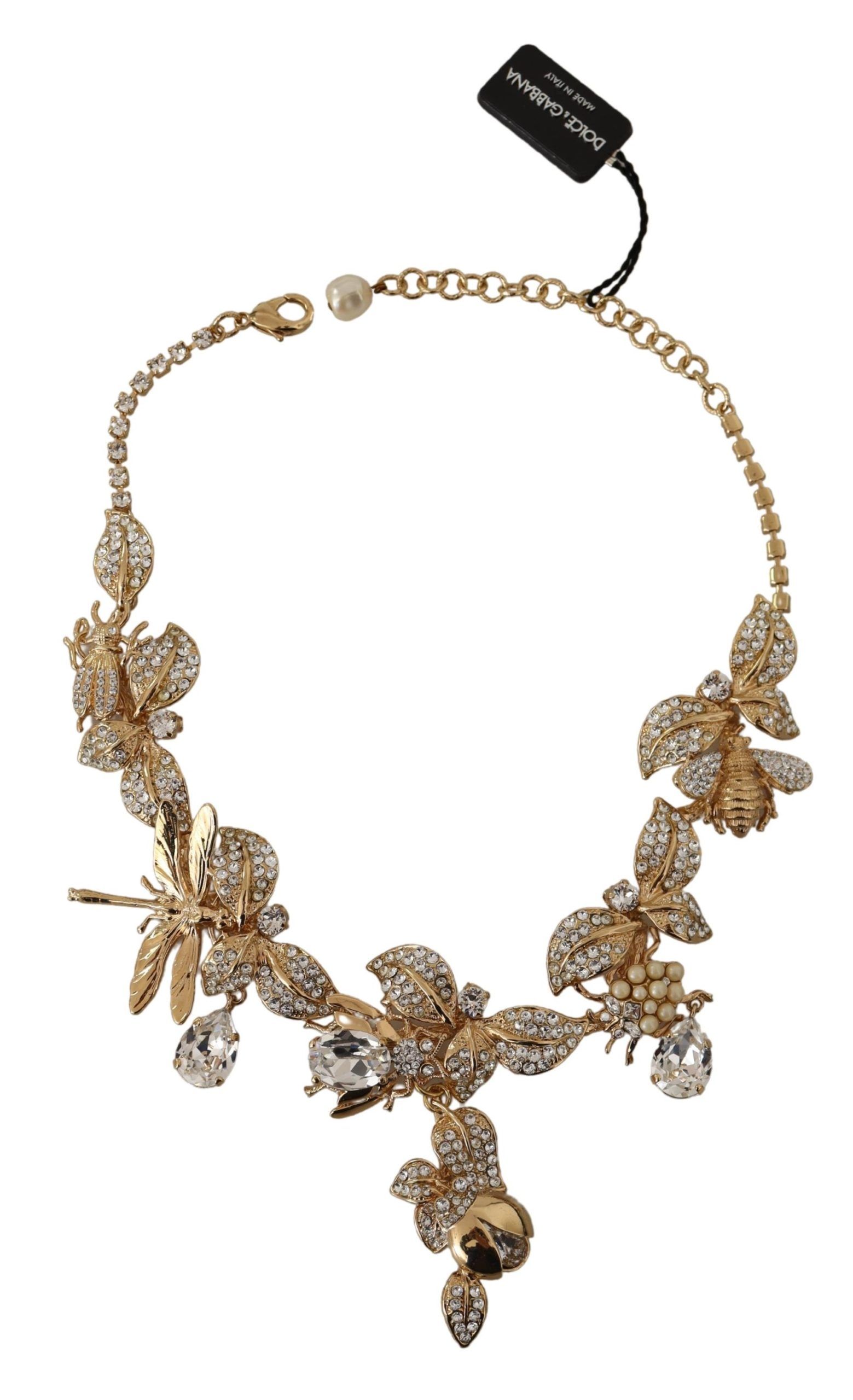 2855643.jpg Elegant Sicily Floral Bug Statement Necklace - Image 3
