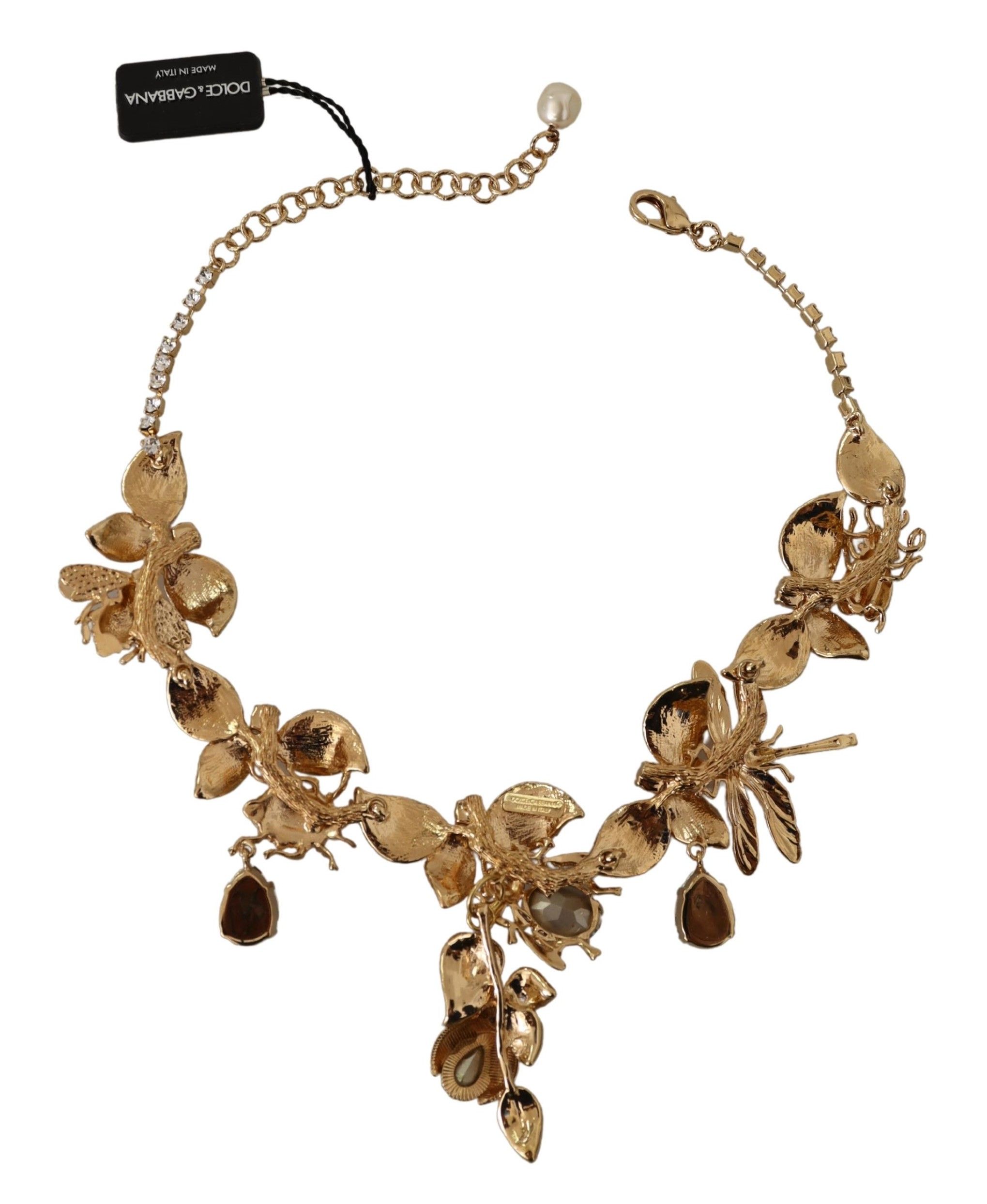 2855644.jpg Elegant Sicily Floral Bug Statement Necklace - Image 4