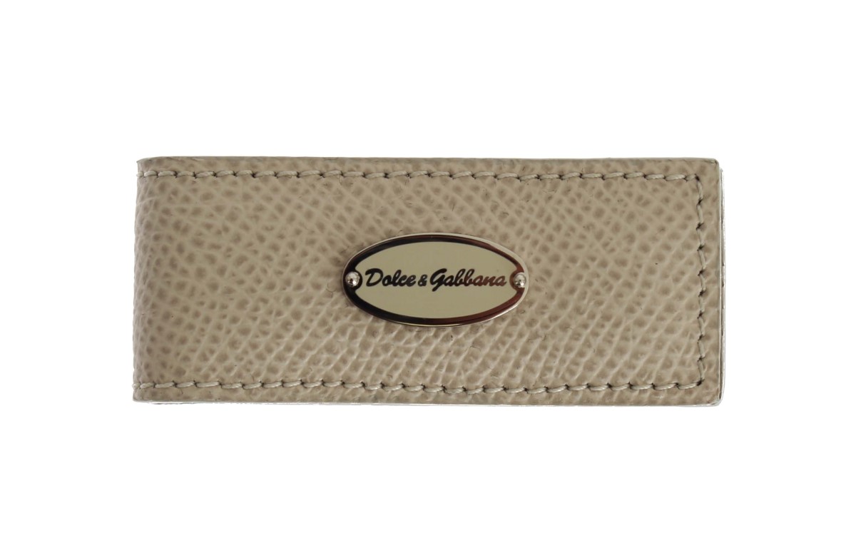 300198.jpg Elegant Beige Leather Money Clip - Image 2