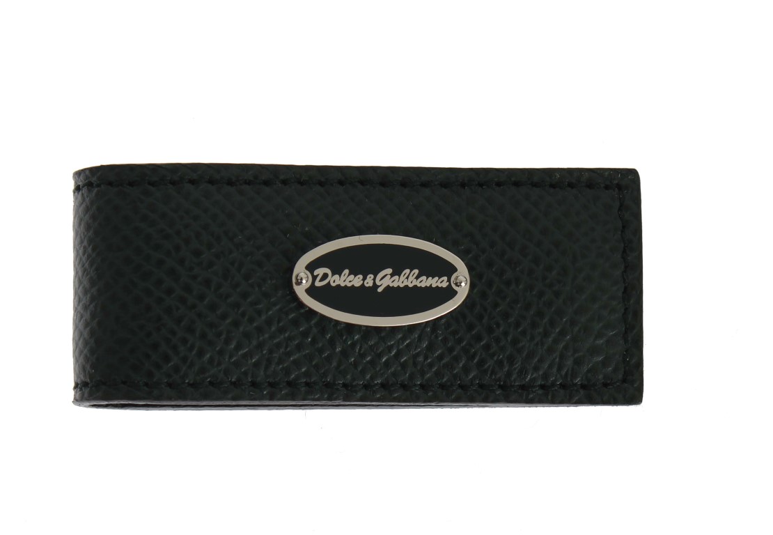 300205.jpg Elegant Green Leather Money Clip - Image 2