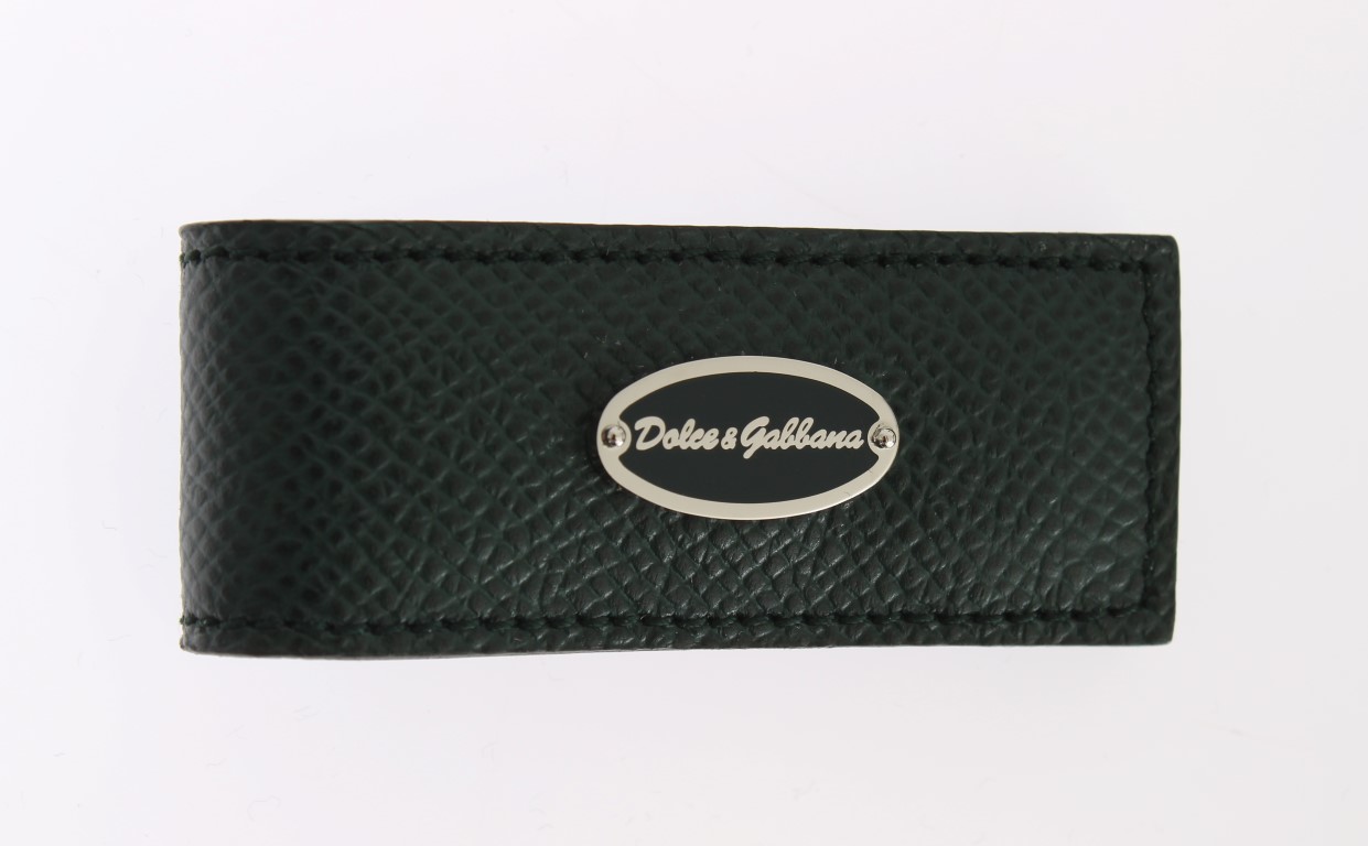 300207.jpg Elegant Green Leather Money Clip - Image 4