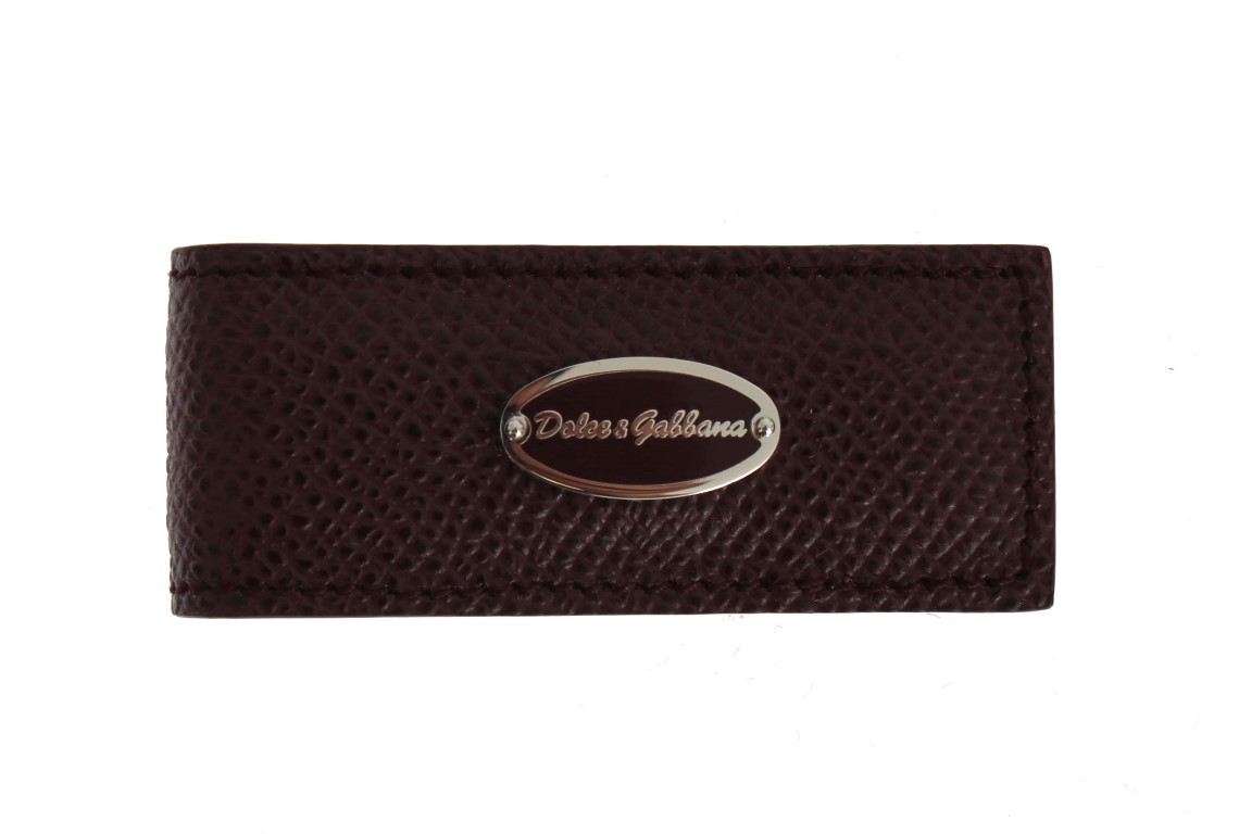 300212.jpg Exquisite Bordeaux Leather Money Clip - Image 2