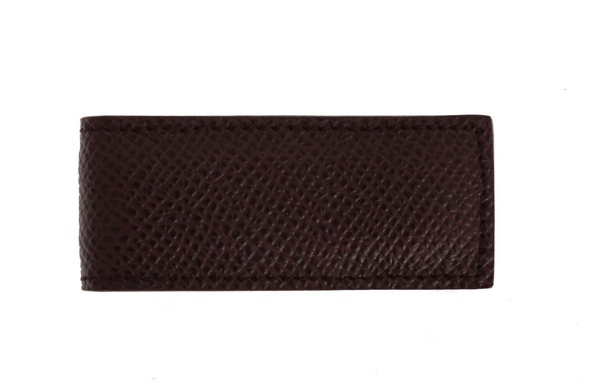 300213.jpg Exquisite Bordeaux Leather Money Clip - Image 3