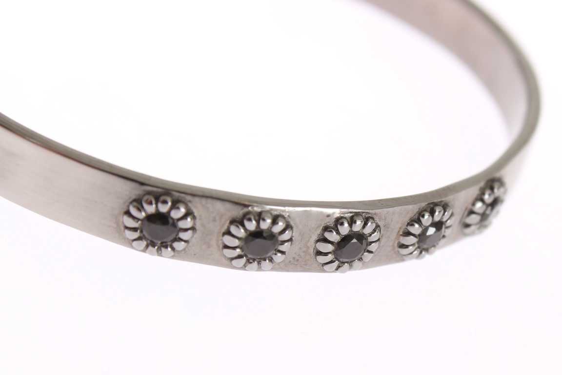 311211.jpg Chic Nialaya Silver CZ Bangle for Her - Image 3