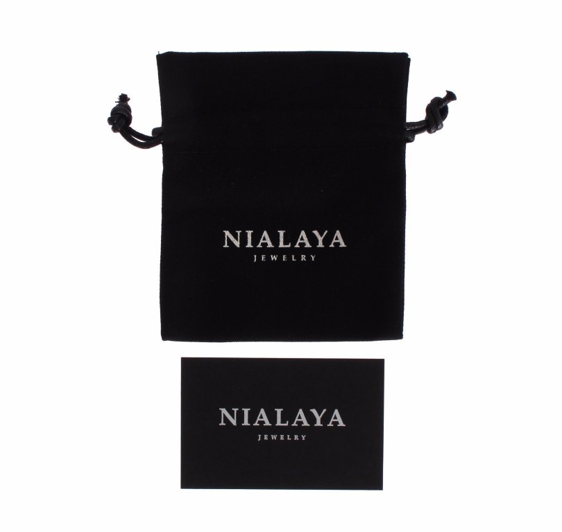 311214.jpg Chic Nialaya Silver CZ Bangle for Her - Image 6