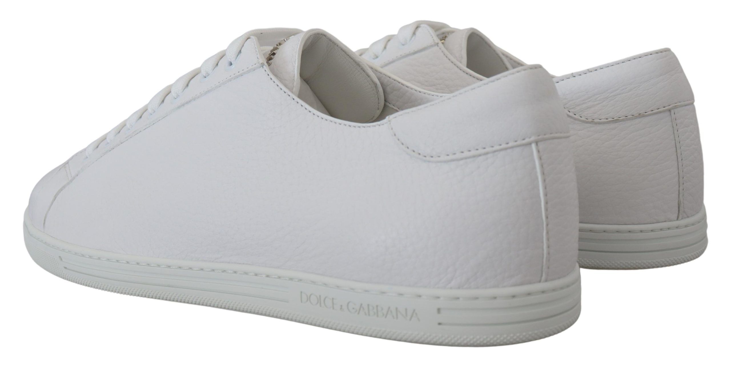 3579507.jpg Italian Leather White Low-Top Sneakers - Image 2