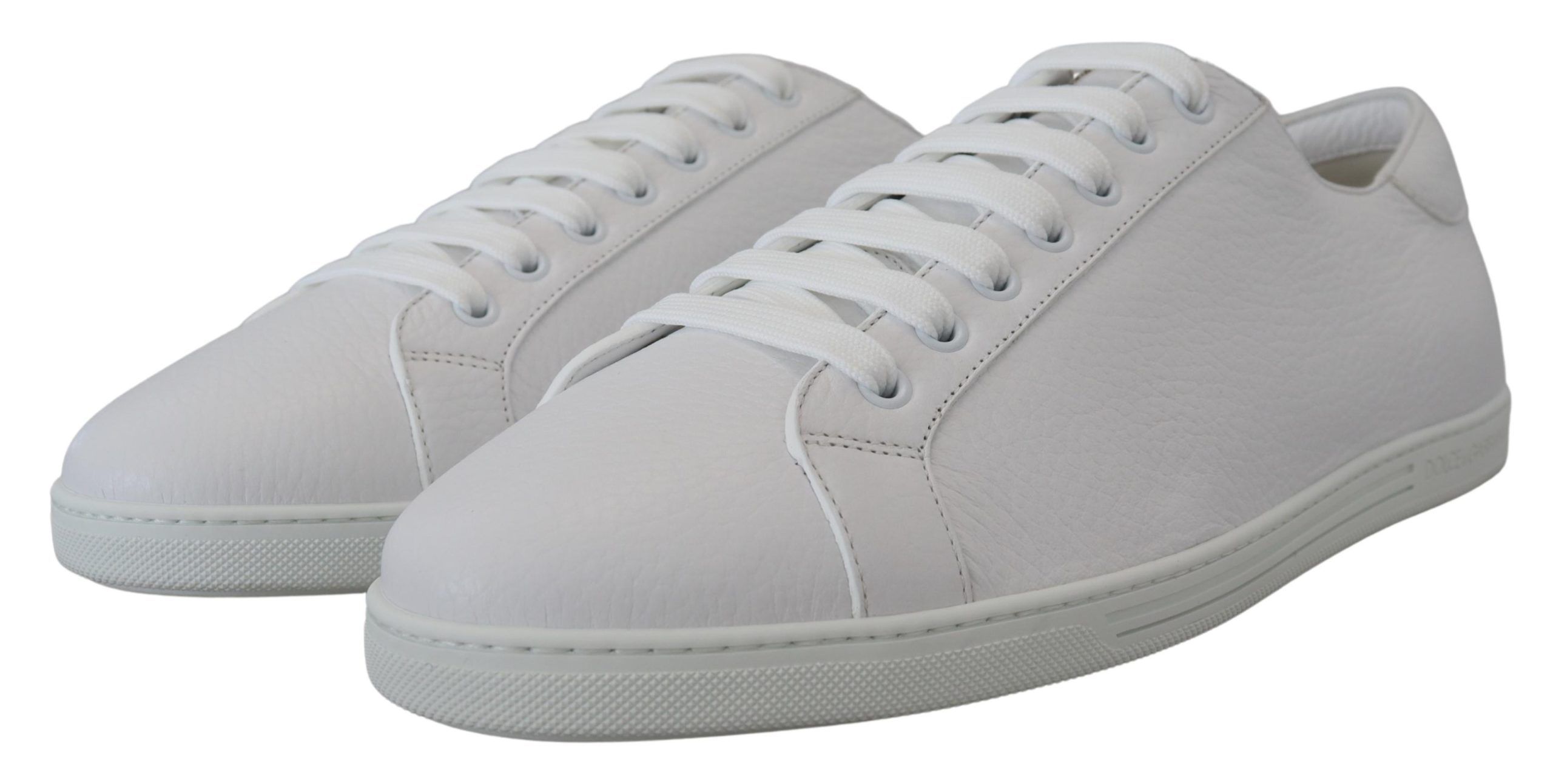 3579517.jpg Italian Leather White Low-Top Sneakers - Image 6