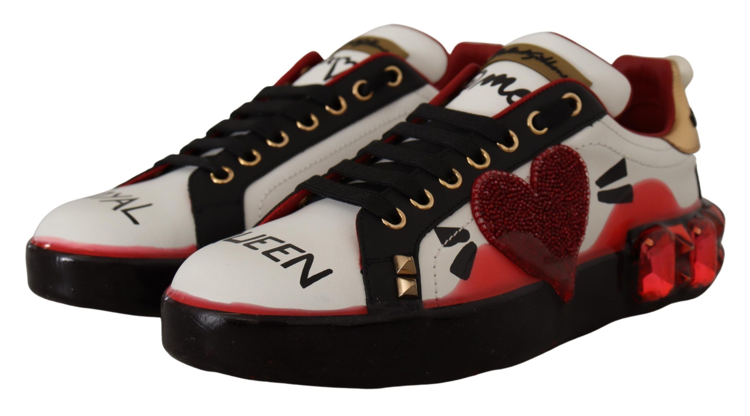 3579643.jpg Chic Royal Love Crystal Leather Sneakers - Image 2