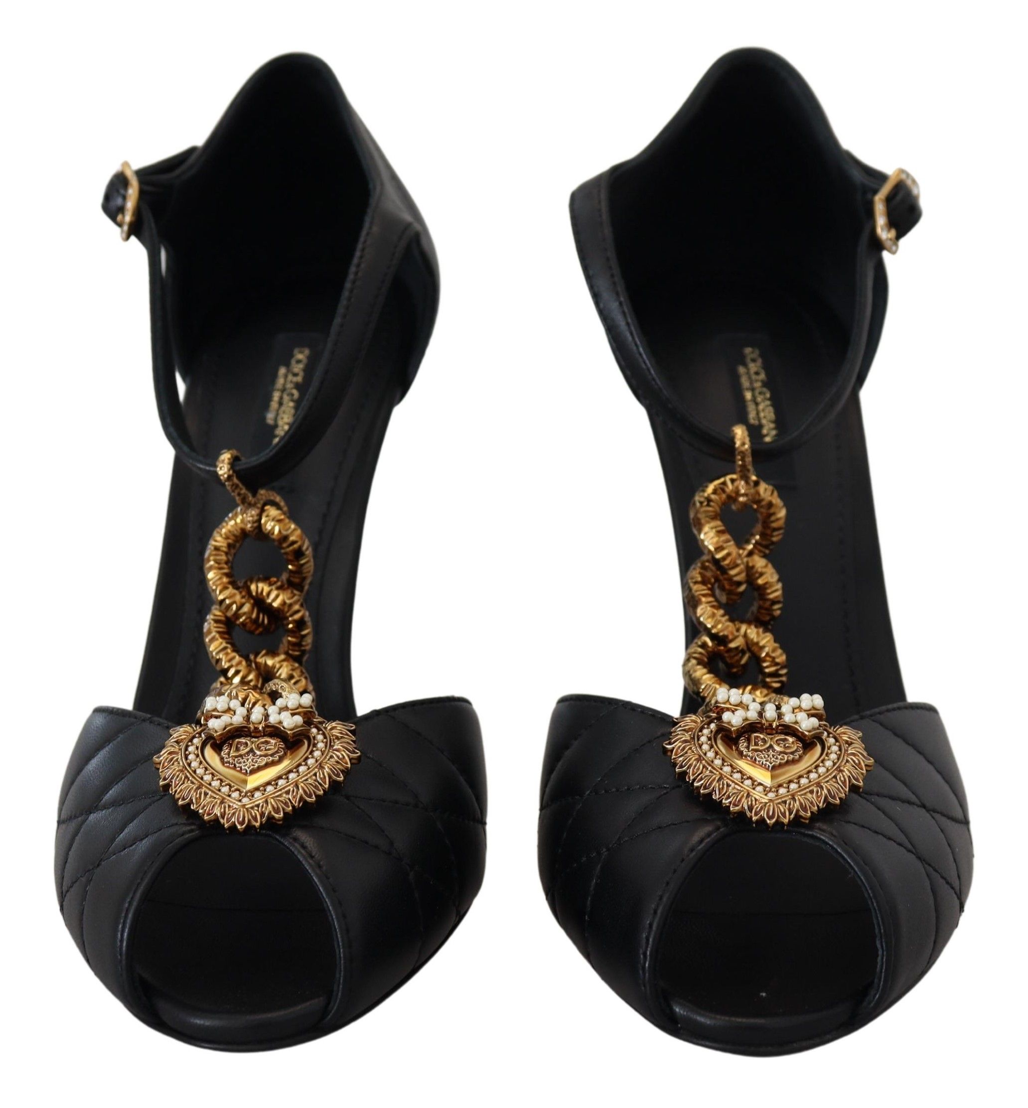 3579915.jpg Elegant Gold-Embellished Leather Sandals - Image 4