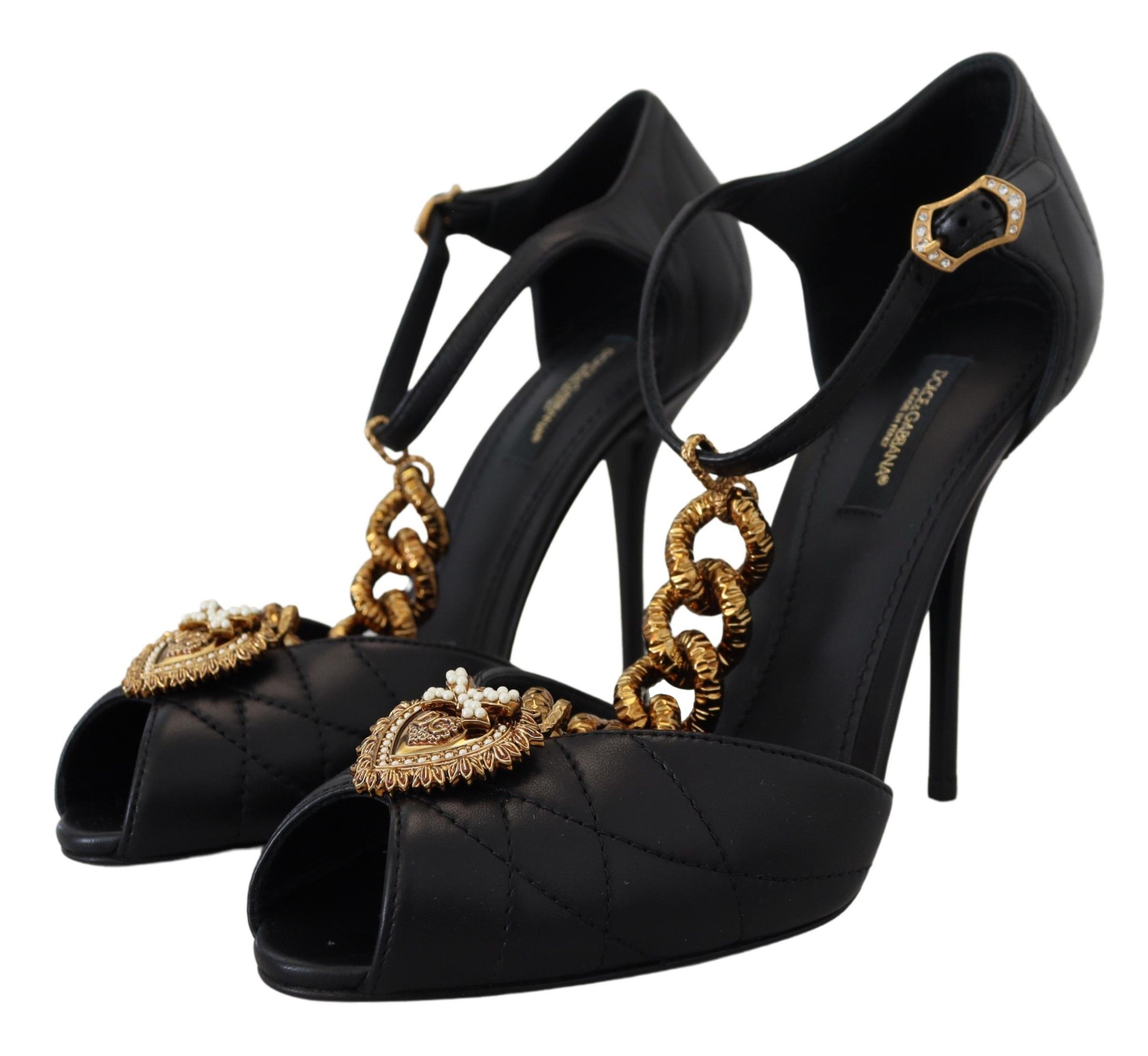 3579916.jpg Elegant Gold-Embellished Leather Sandals - Image 5