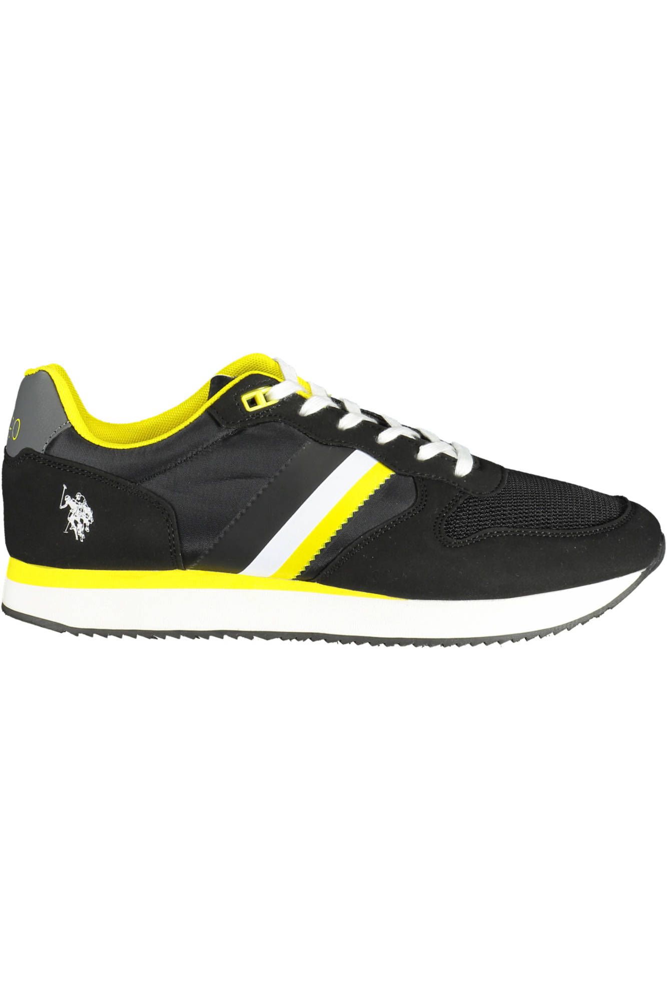 Black Polyester Men Sneaker