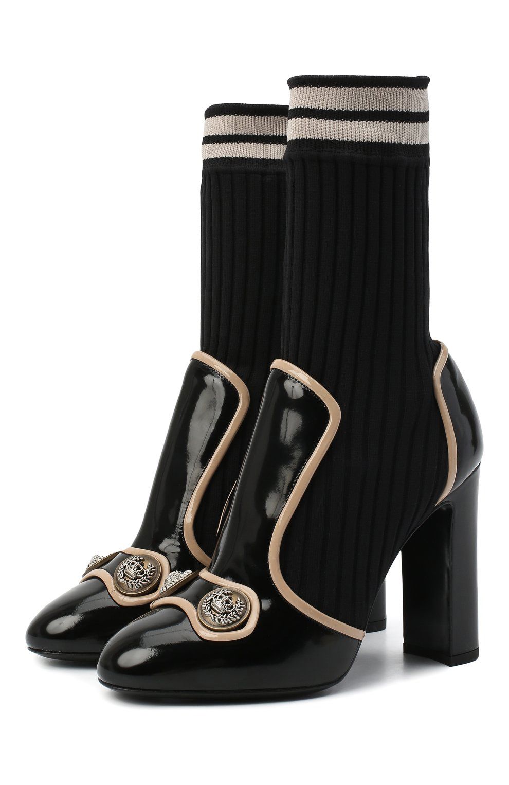 3918894.jpg Chic Calfskin Vally Ankle Boots with Metal Logo - Image 2