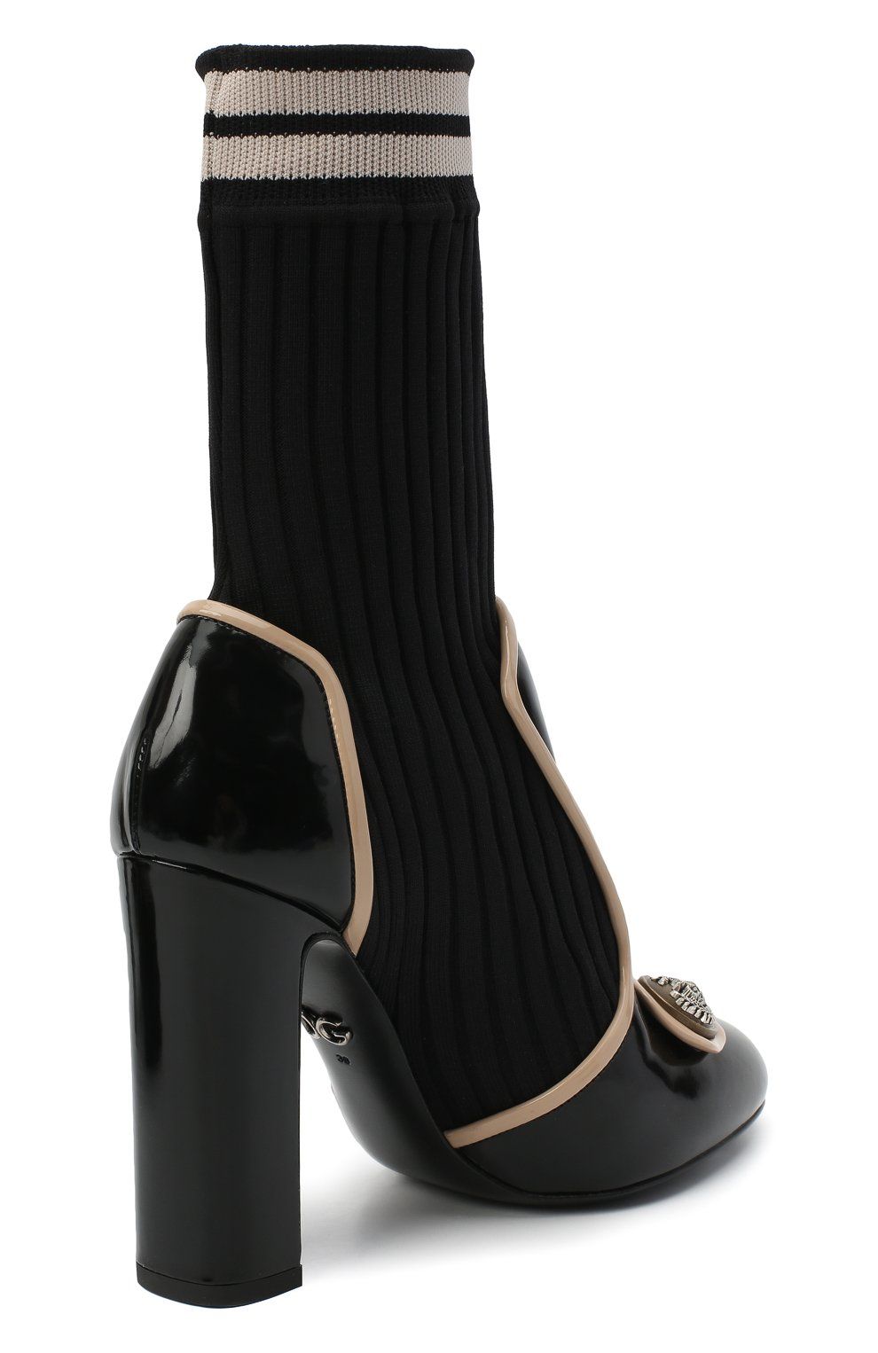 3918897.jpg Chic Calfskin Vally Ankle Boots with Metal Logo - Image 3
