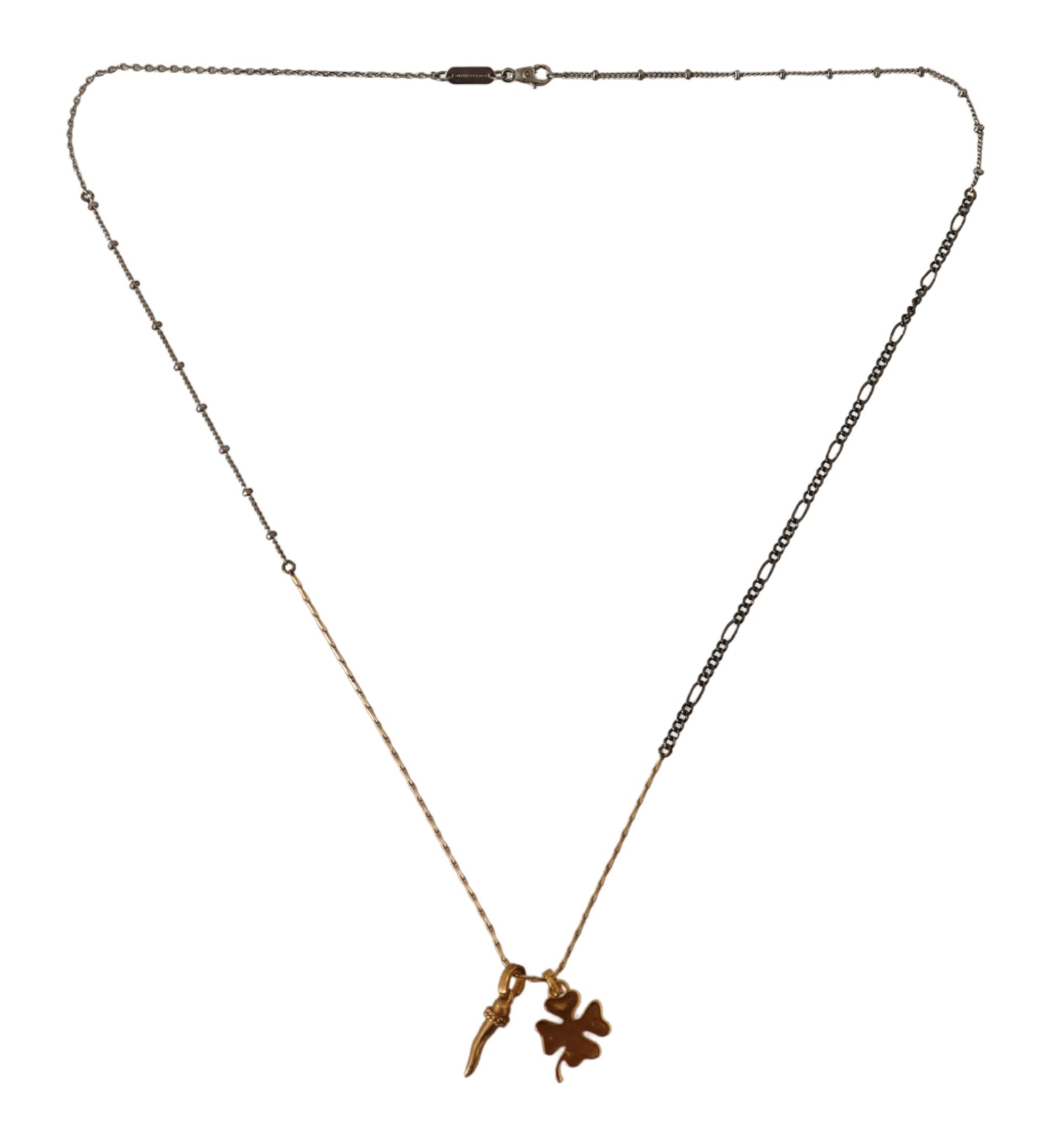 4084858.jpg Elegant Gold Tone Clover Charm Necklace - Image 3