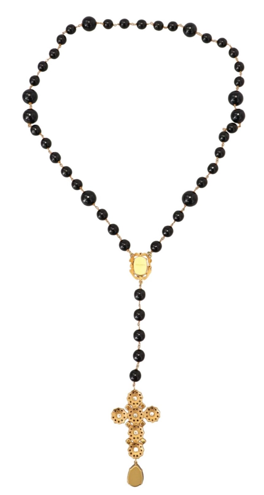 4084886.jpg Elegant Gold Crystal Cross Necklace - Image 4