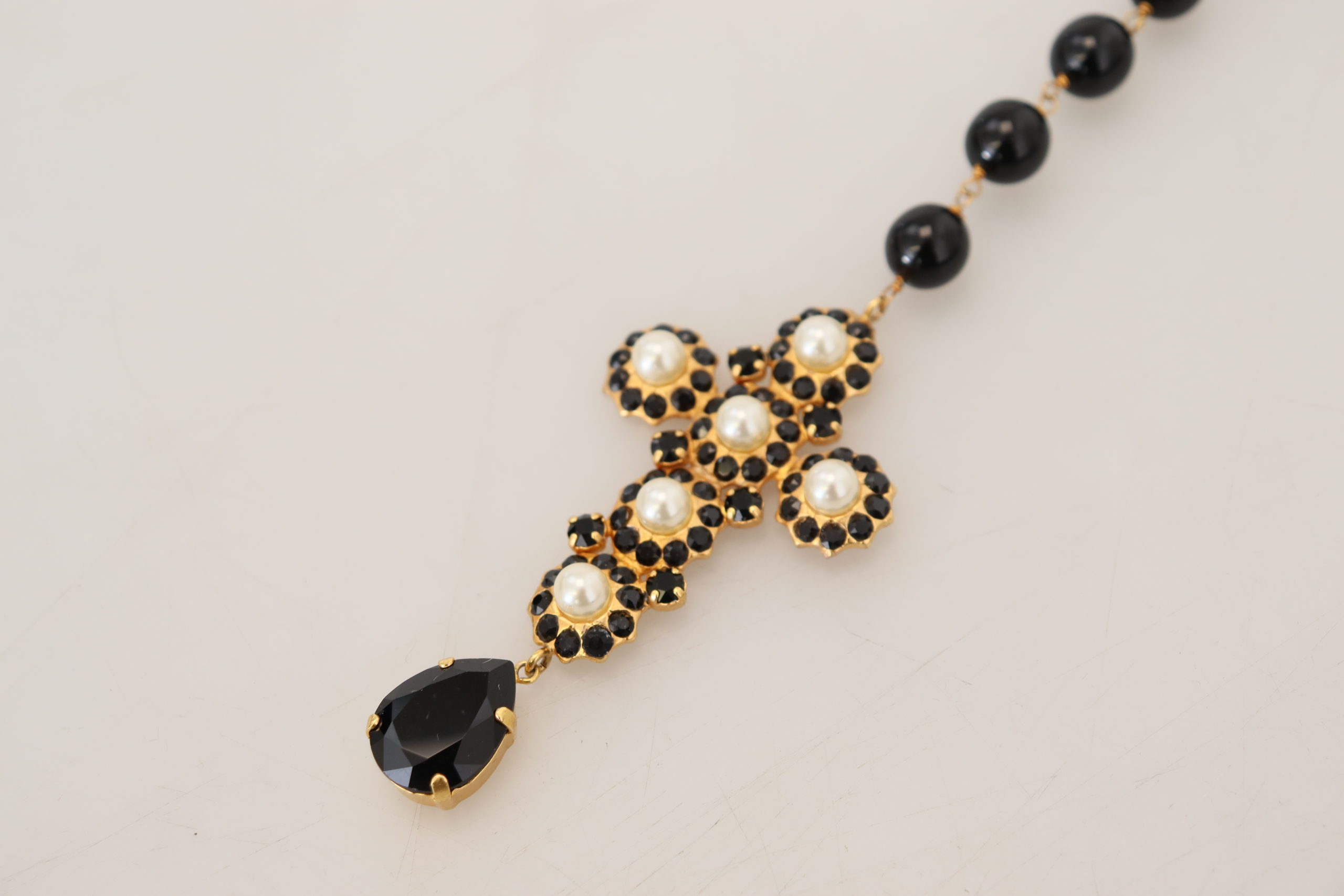 4084888.jpg Elegant Gold Crystal Cross Necklace - Image 5