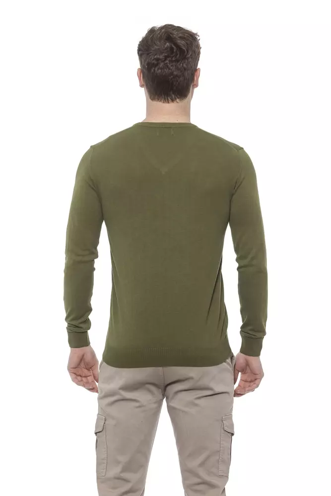 4116371.webp Green Cotton Men Sweater - Image 3
