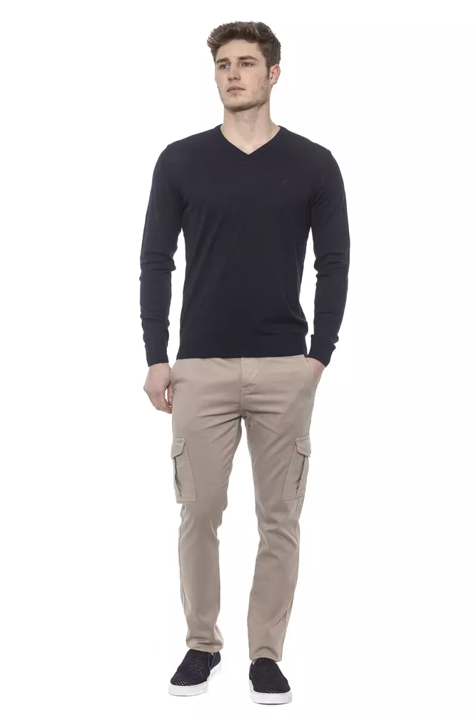 4116573.webp Blue Cotton Men Sweater - Image 4