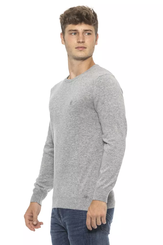 4116629.webp Silver Wool Men's Sweater - Image 2