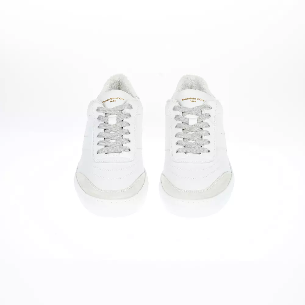4118475.webp Two-Tone Leather Lace-Up Sneakers - Image 2