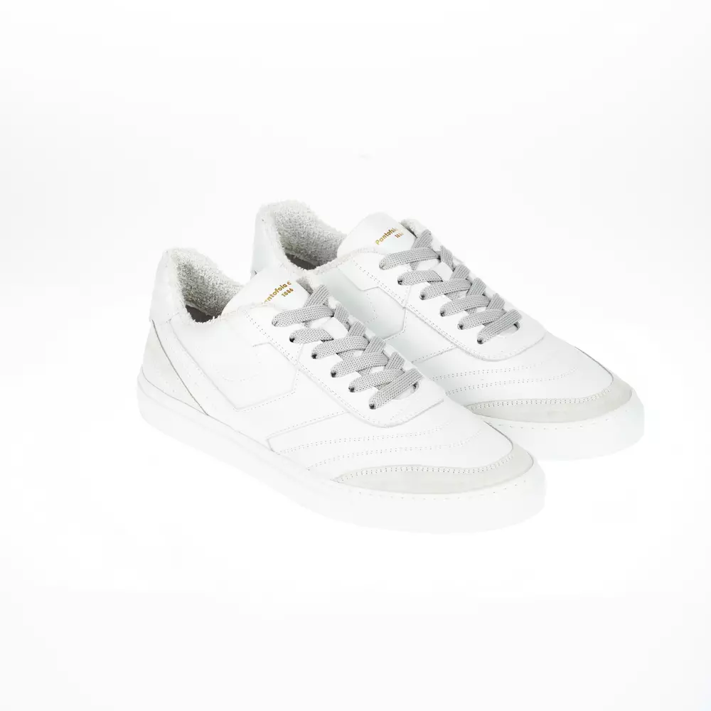 4118481.webp Two-Tone Leather Lace-Up Sneakers - Image 3