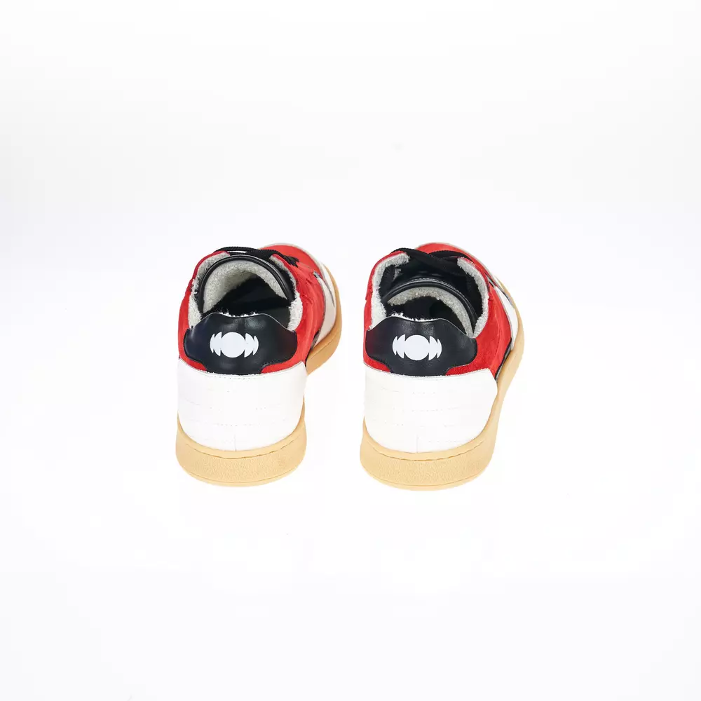 4118525.webp Tricolor Leather Sneaker with Contrast Sole - Image 4