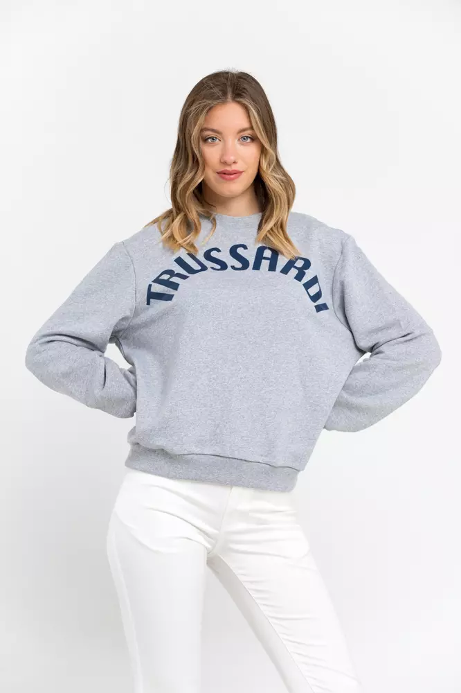 4119415.webp Gray Cotton Women Sweater - Image 2