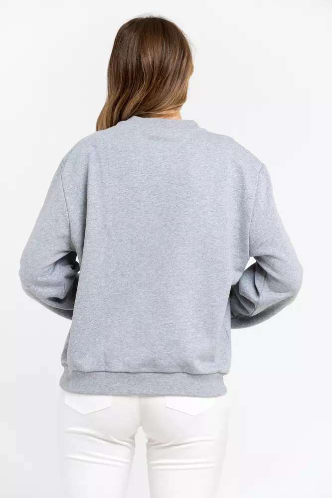 4119526.webp Gray Cotton Women Sweater - Image 4