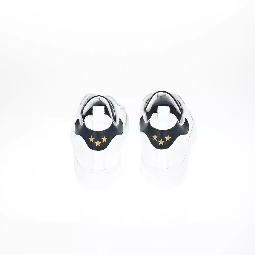 4119874.webp Elegant White Monocolor Leather Sneakers - Image 4