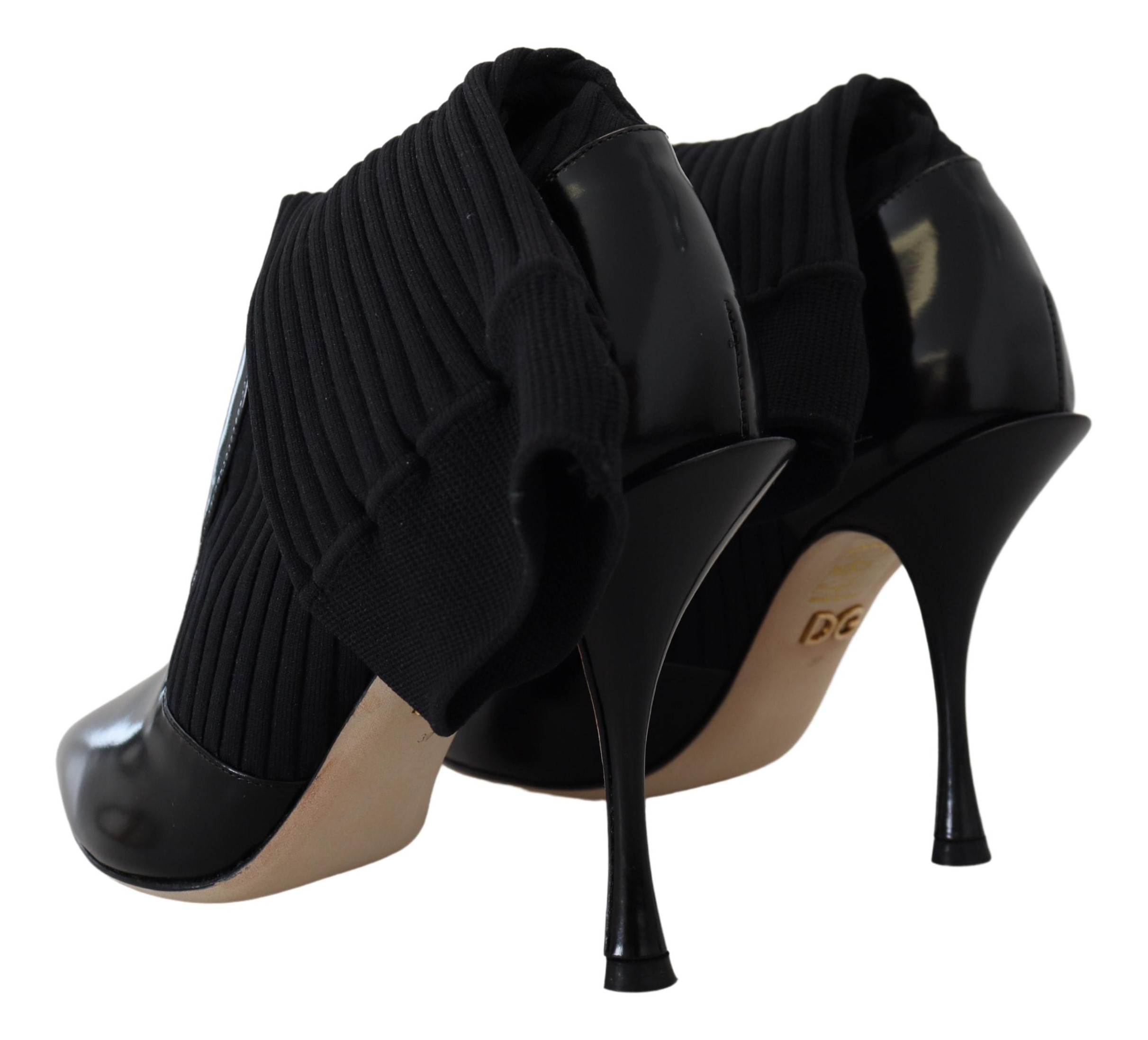 4123529.jpg Elegant Black Leather Calf Socks Boots - Image 4