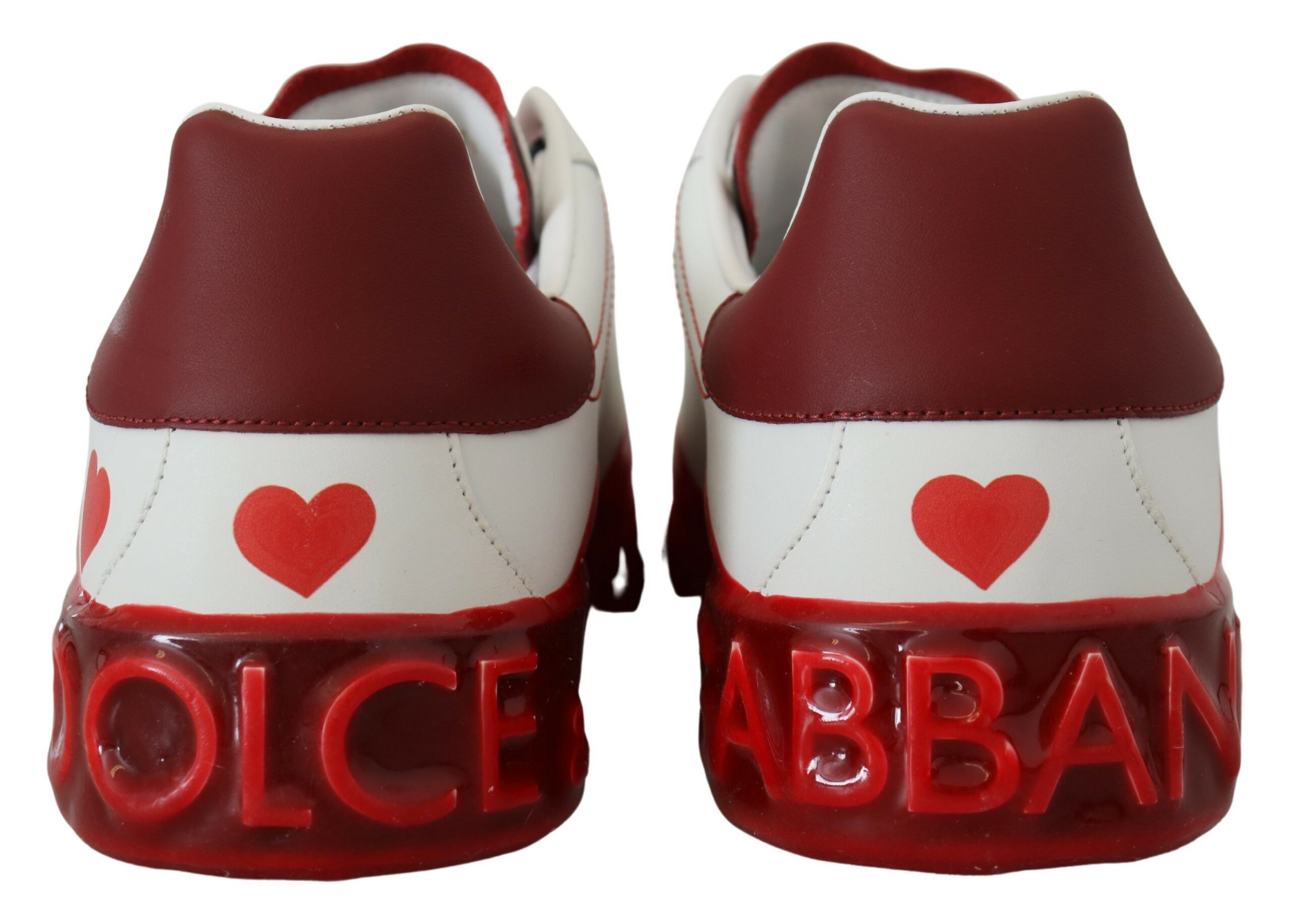 4200093.jpg Exclusive Red & White Love Motif Sneakers - Image 3