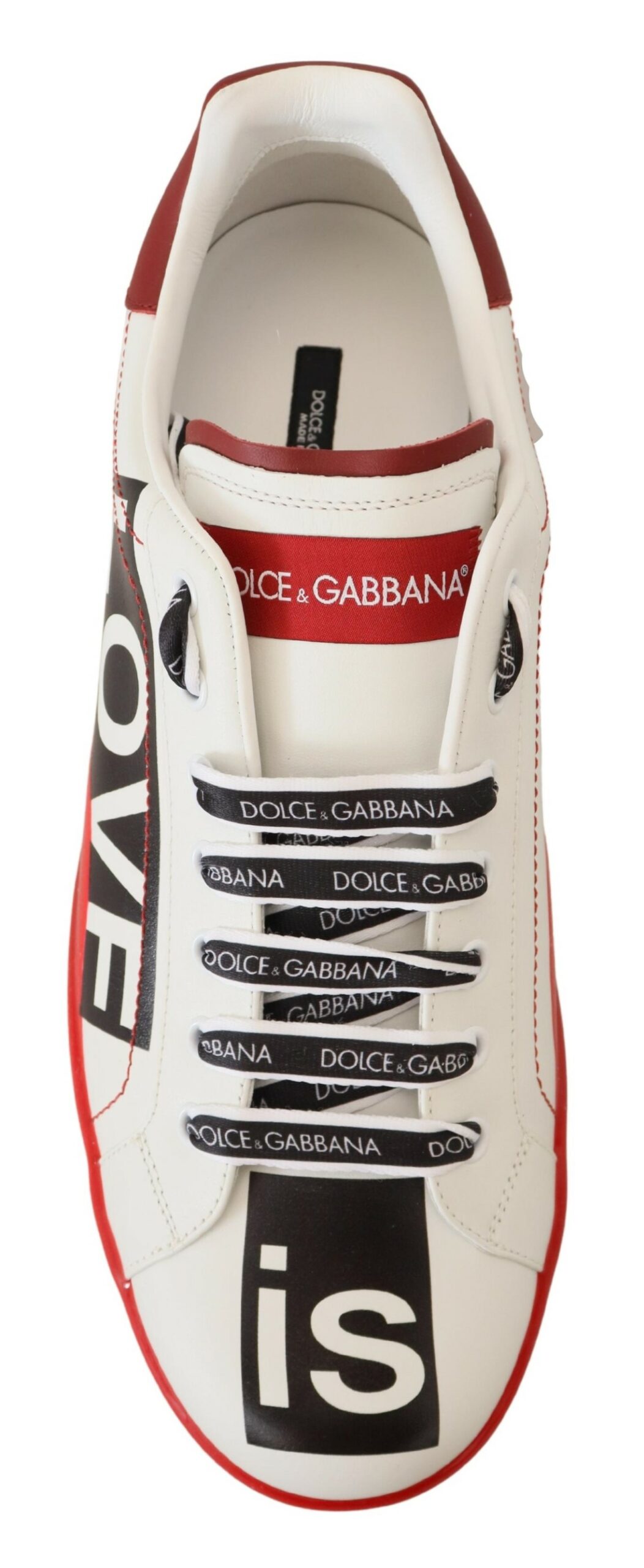 4200094.jpg Exclusive Red & White Love Motif Sneakers - Image 4