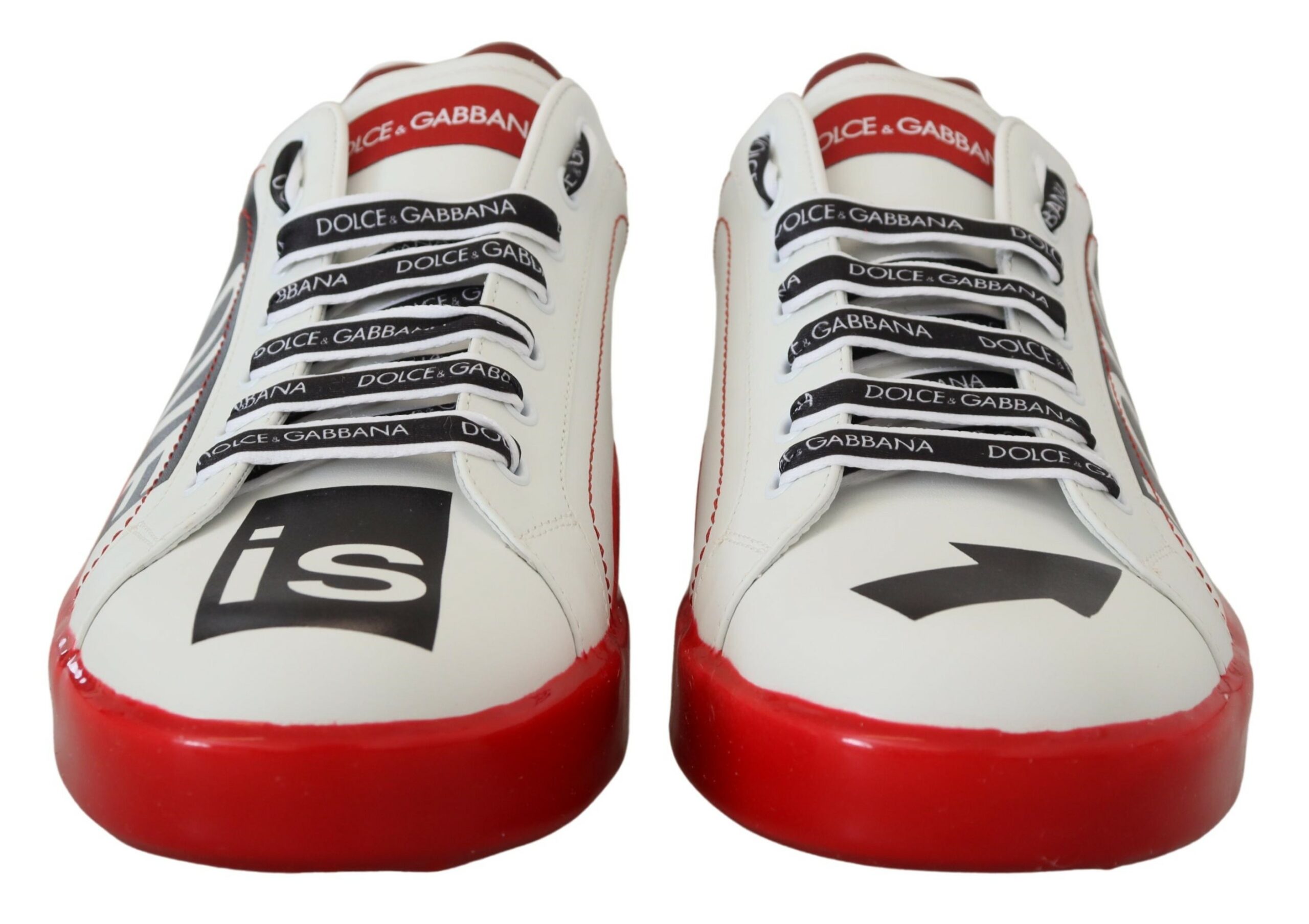 4200095.jpg Exclusive Red & White Love Motif Sneakers - Image 5