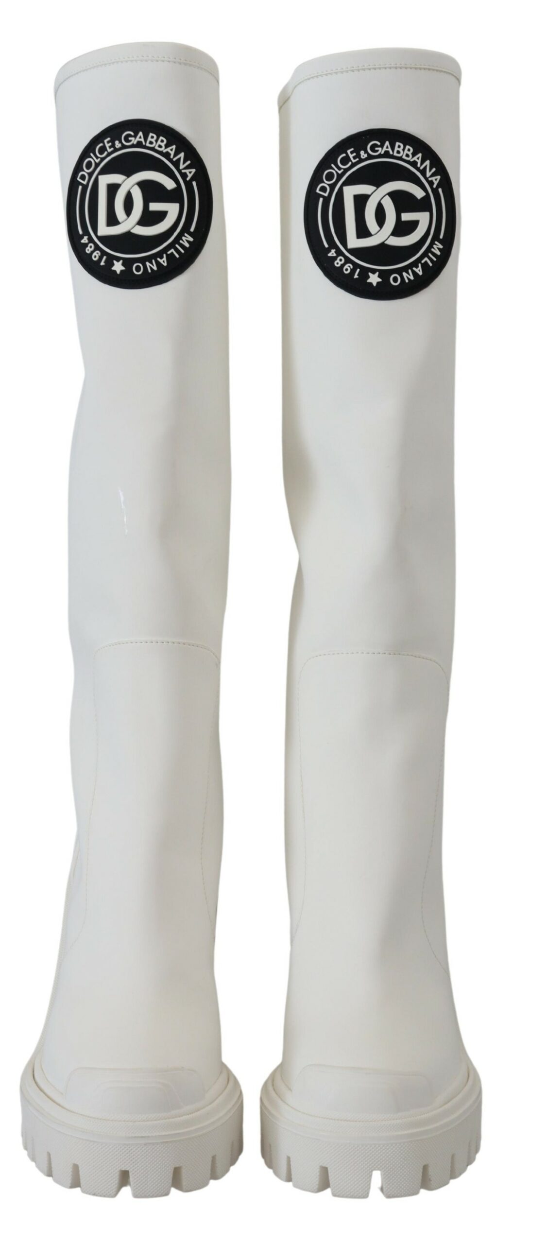 4204190.jpg Elegant White Leather Knee Boots - Image 2