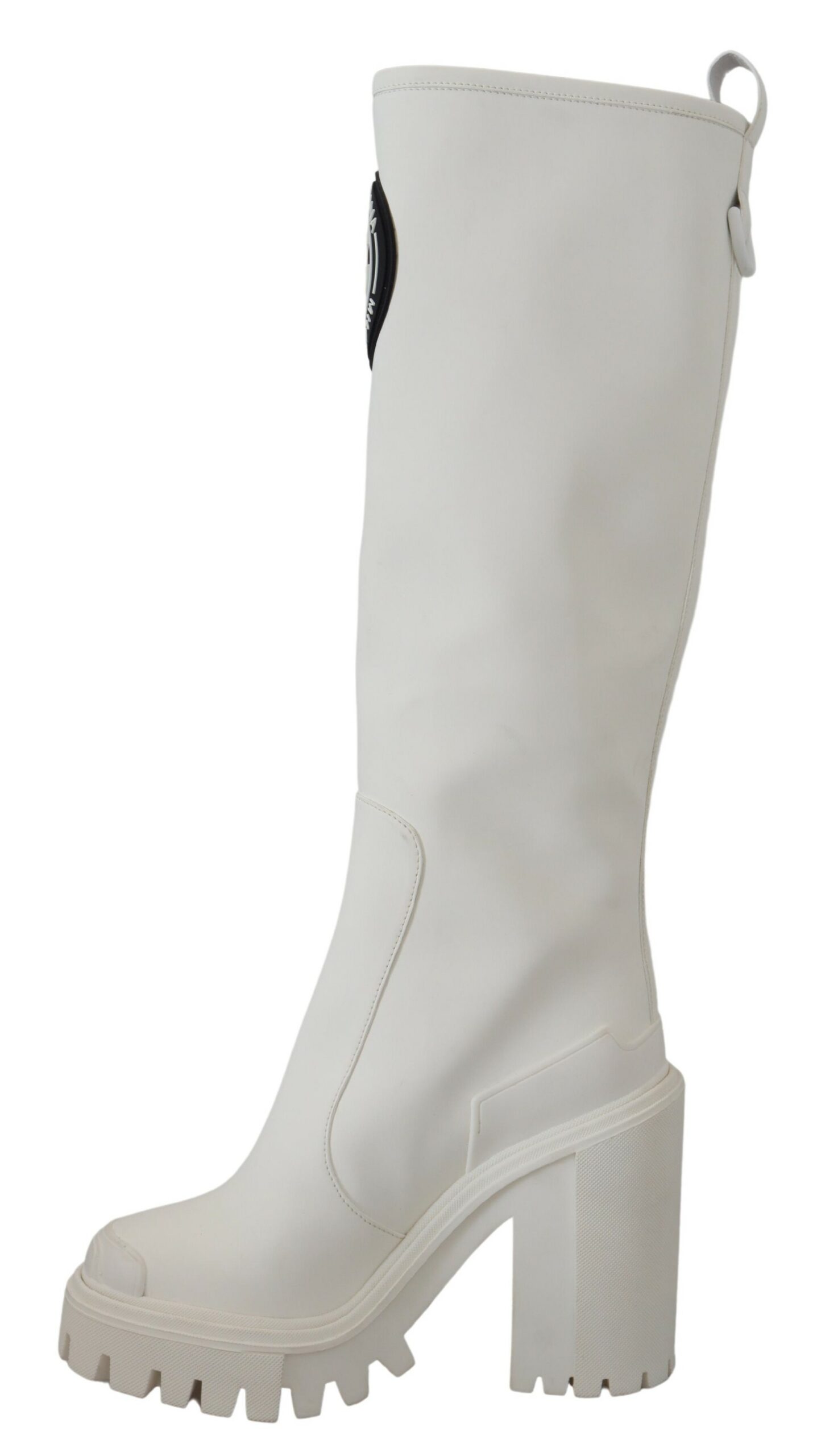 4204193.jpg Elegant White Leather Knee Boots - Image 5