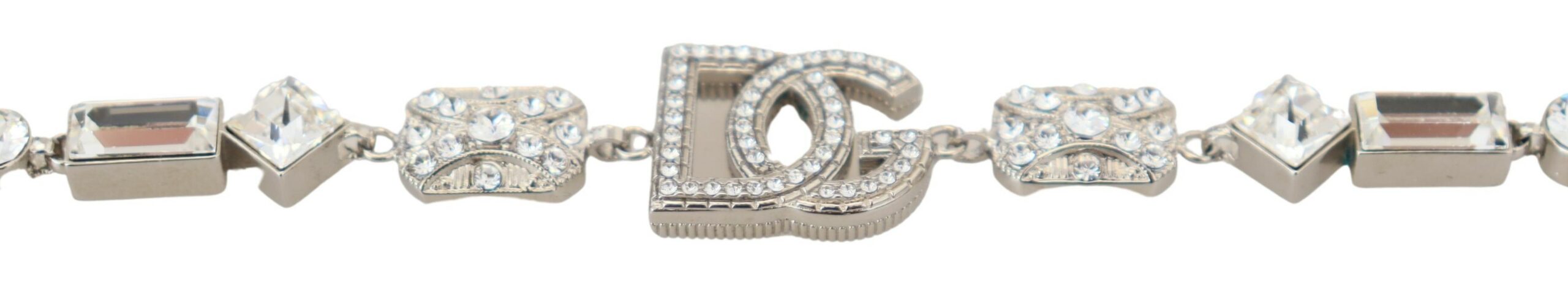 4215796.jpg Elegant Silver Chain Bracelet with Glass Accents - Image 2