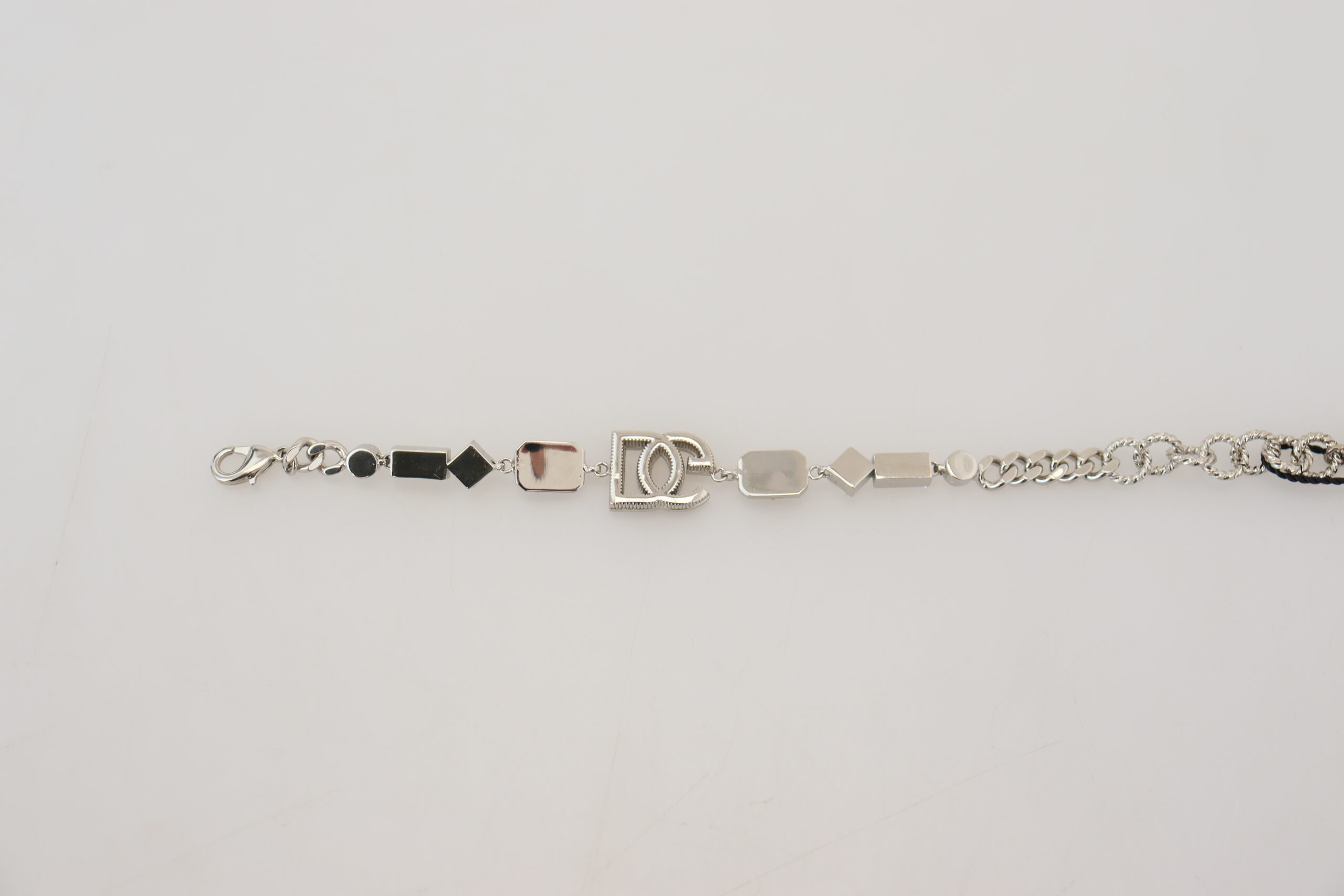 4215798.jpg Elegant Silver Chain Bracelet with Glass Accents - Image 4