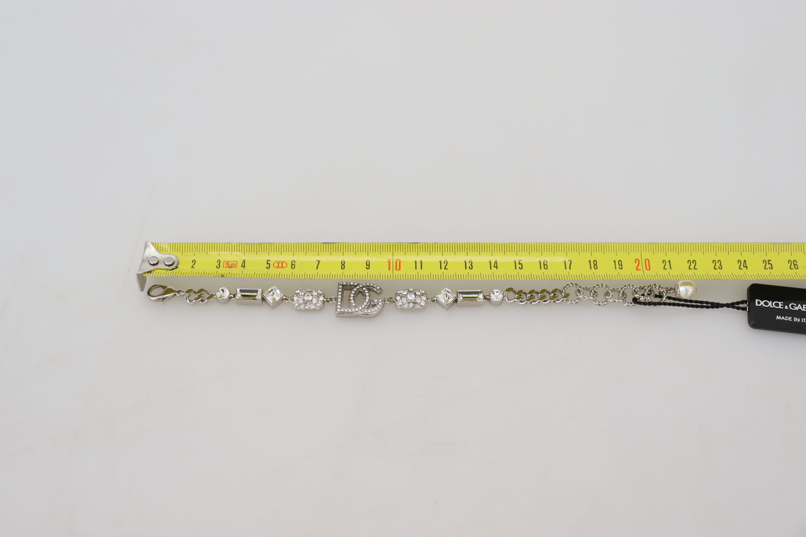 4215799.jpg Elegant Silver Chain Bracelet with Glass Accents - Image 5
