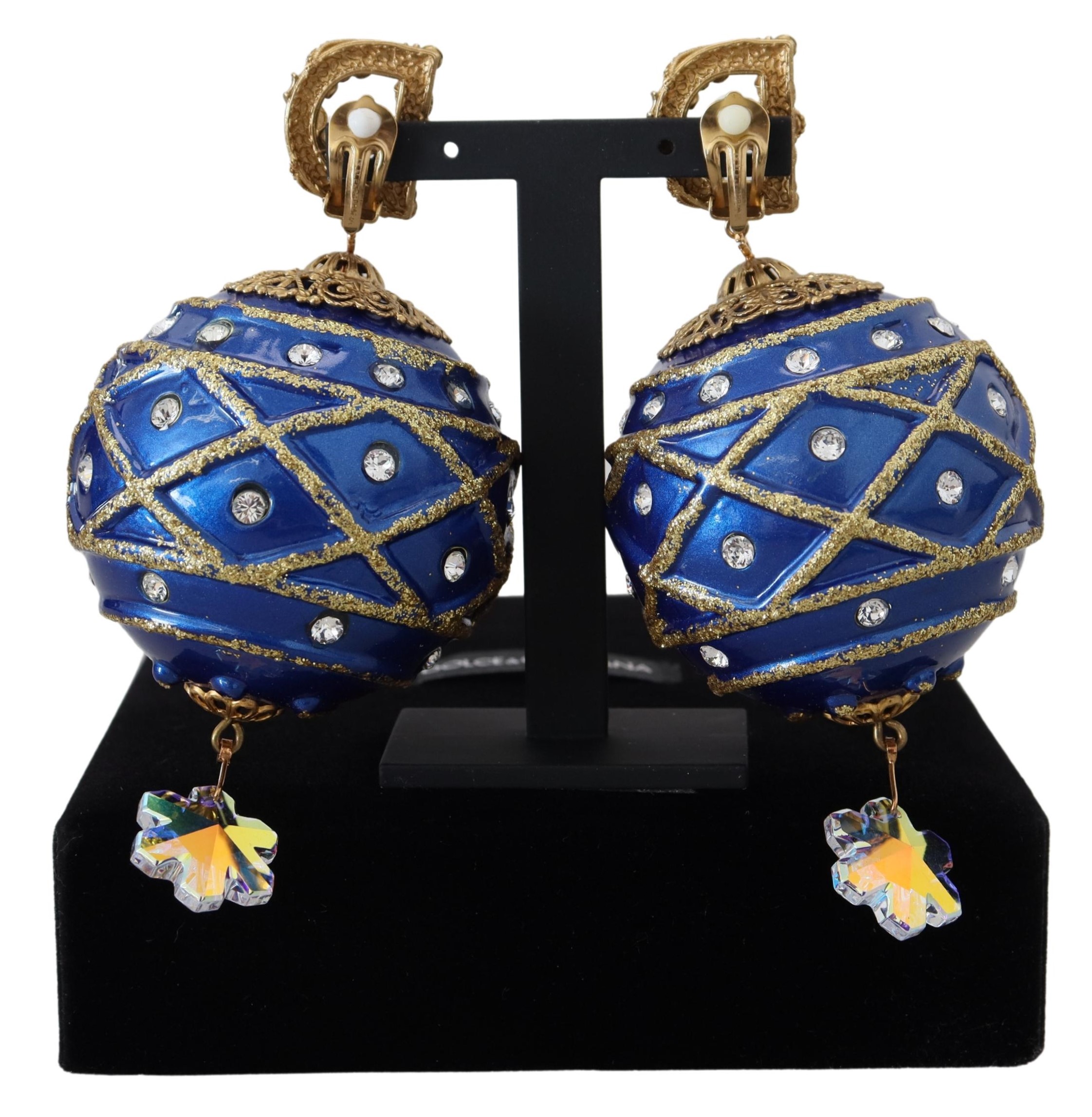 4215811.jpg Elegant Dangling Crystal Christmas Ball Earrings - Image 3