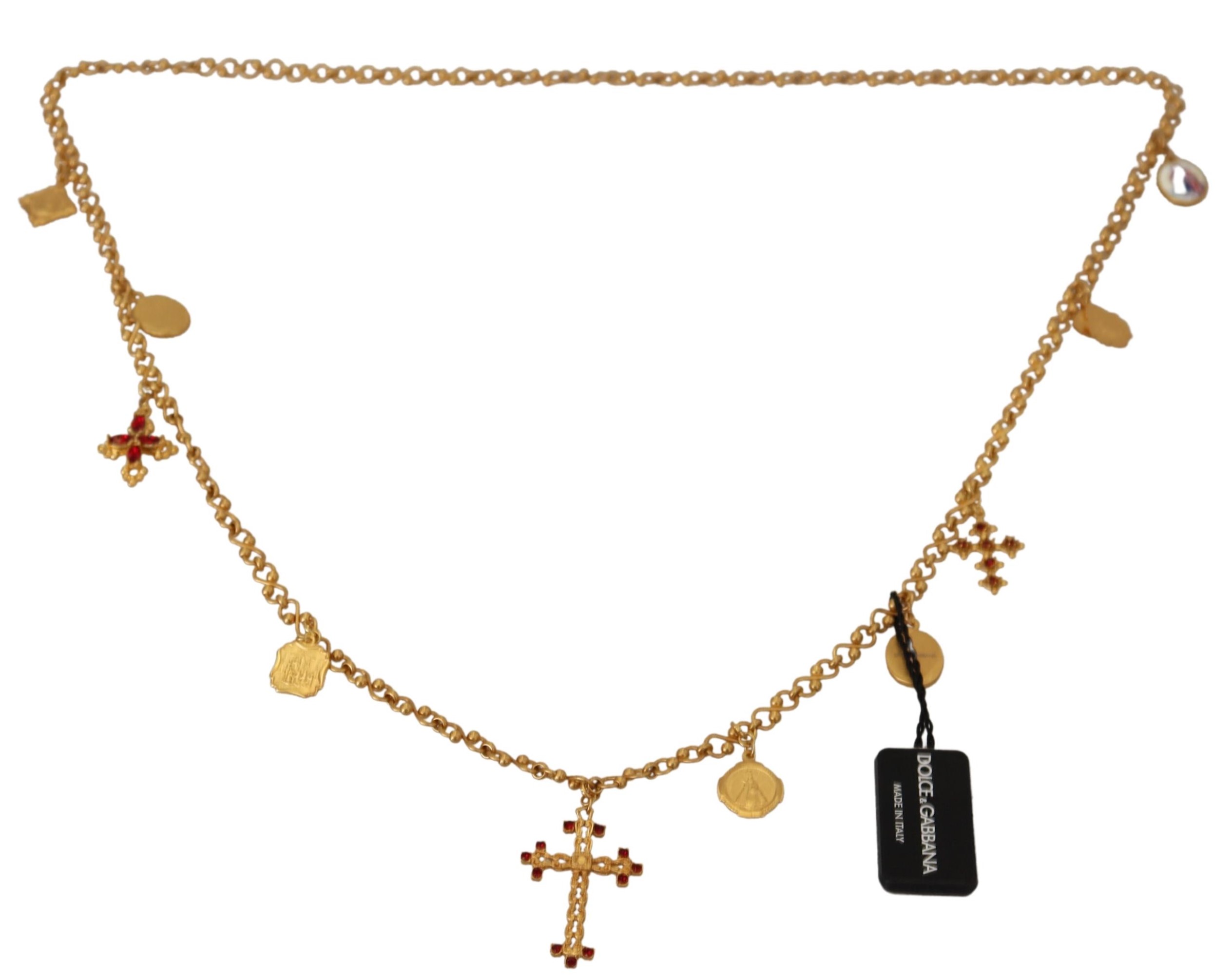 4215969.jpg Gold Tone Cross Charm Necklace - Image 2