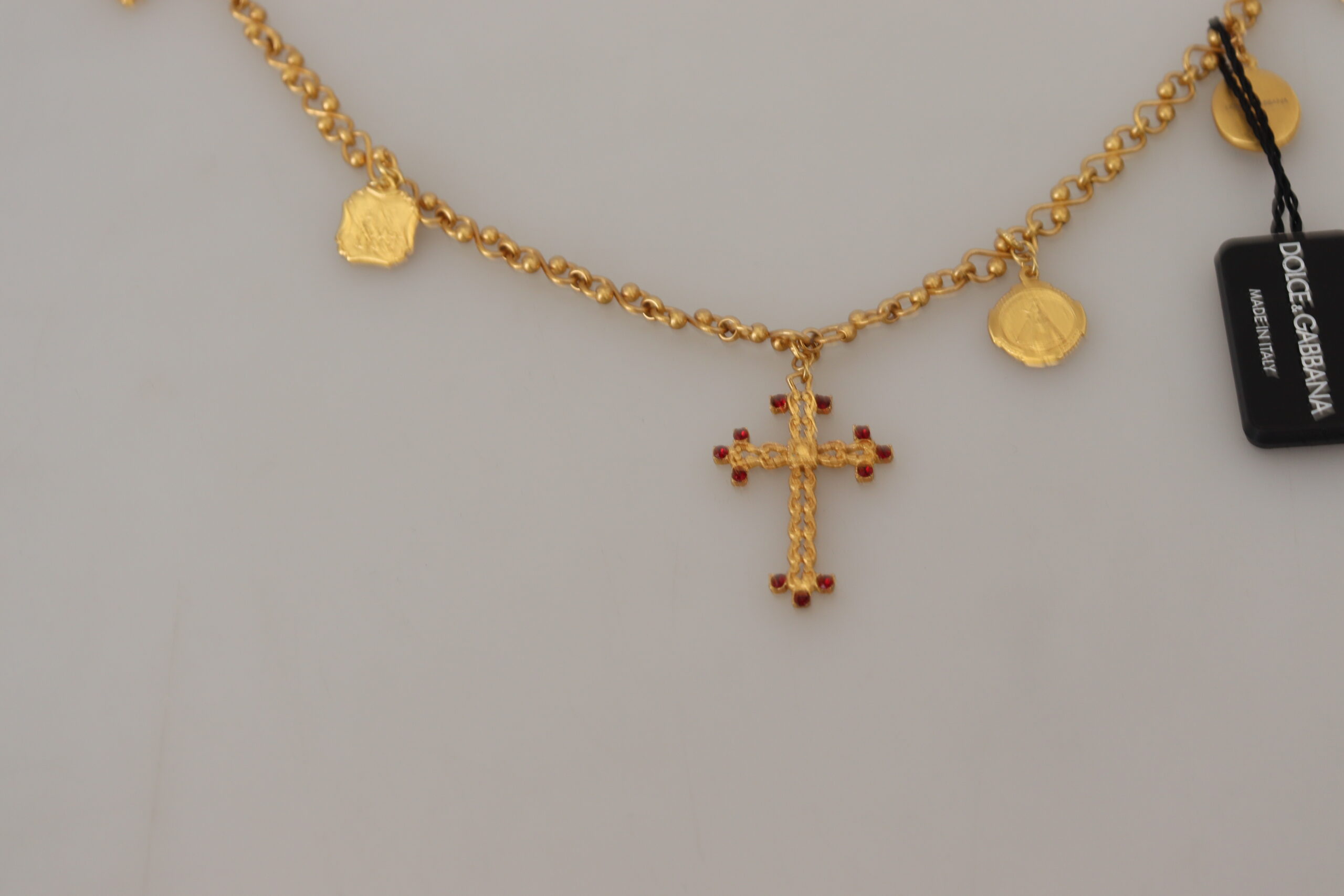 4215970.jpg Gold Tone Cross Charm Necklace - Image 3