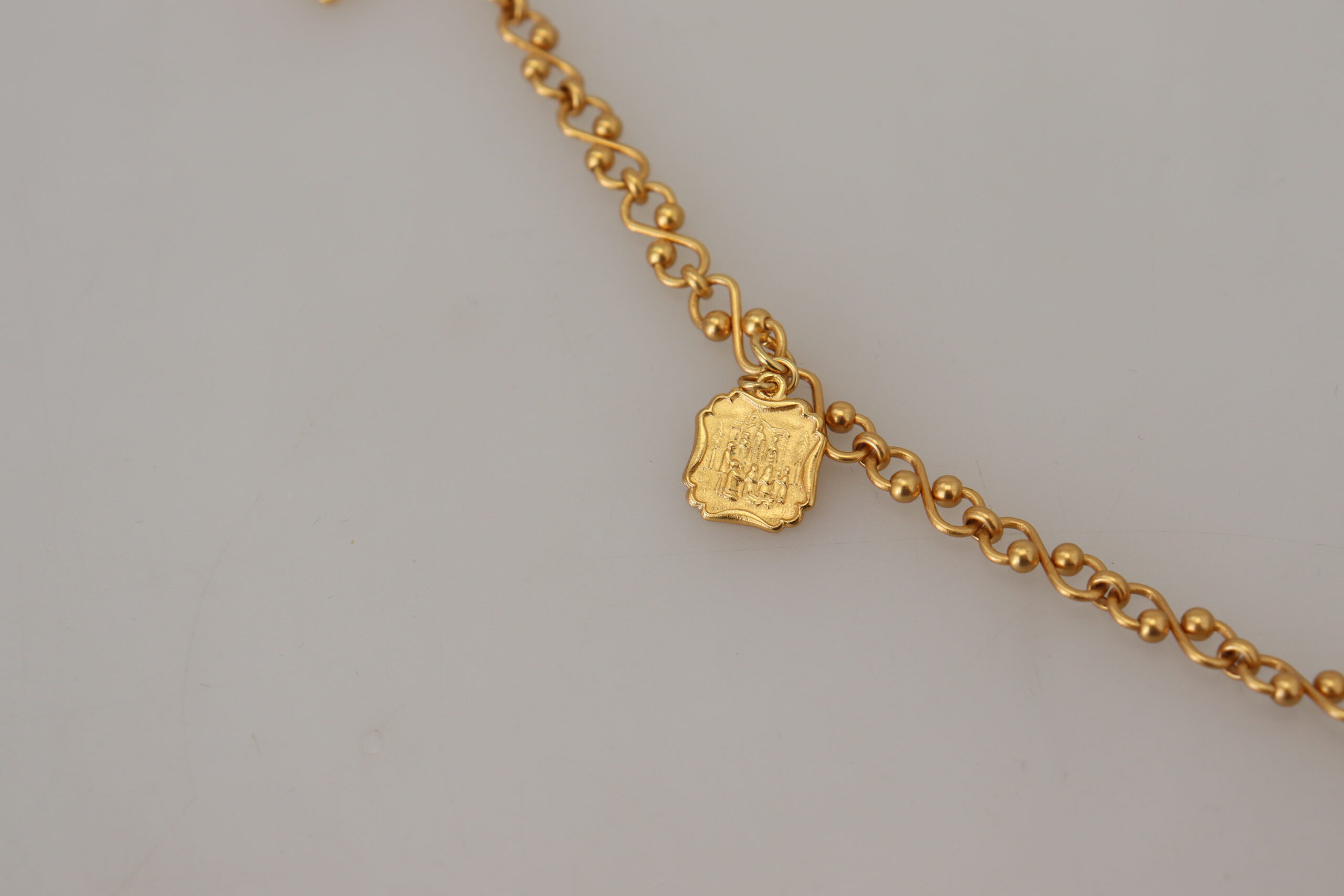 4215971.jpg Gold Tone Cross Charm Necklace - Image 4