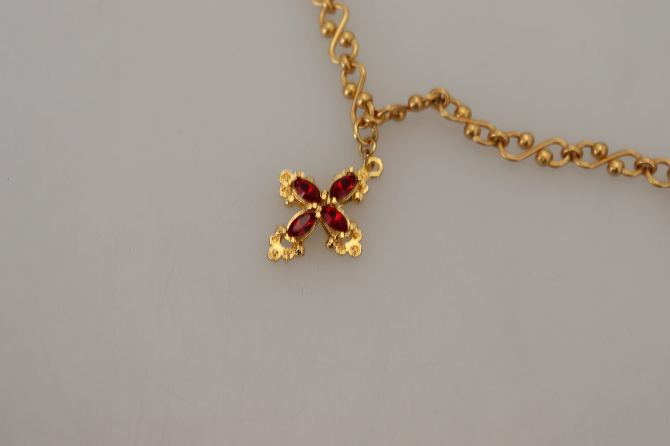 4215973.jpg Gold Tone Cross Charm Necklace - Image 5
