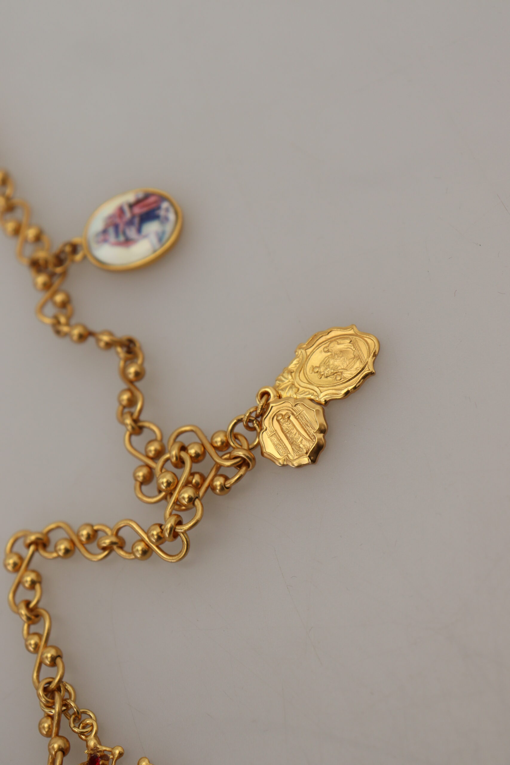 4215974.jpg Gold Tone Cross Charm Necklace - Image 6